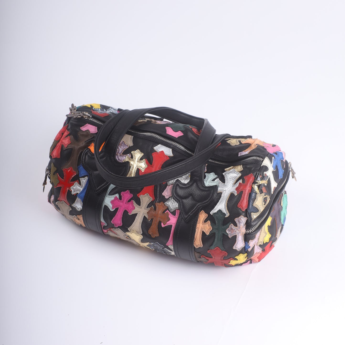 Chrome Hearts CH Multicolor Mini Cross Patch Duffle Bag