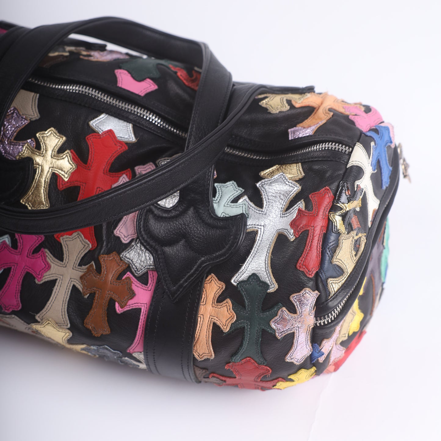 Chrome Hearts CH Multicolor Mini Cross Patch Duffle Bag