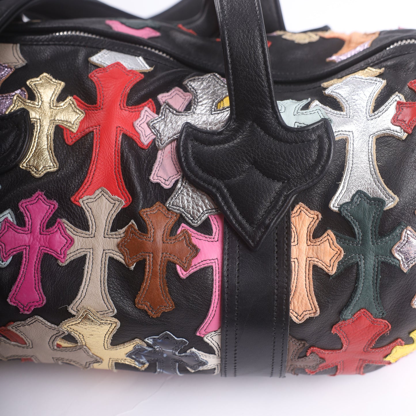 Chrome Hearts CH Multicolor Mini Cross Patch Duffle Bag