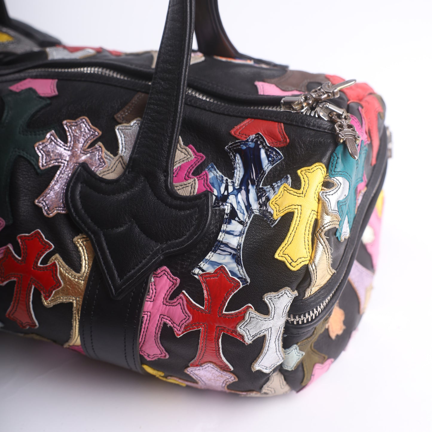 Chrome Hearts CH Multicolor Mini Cross Patch Duffle Bag