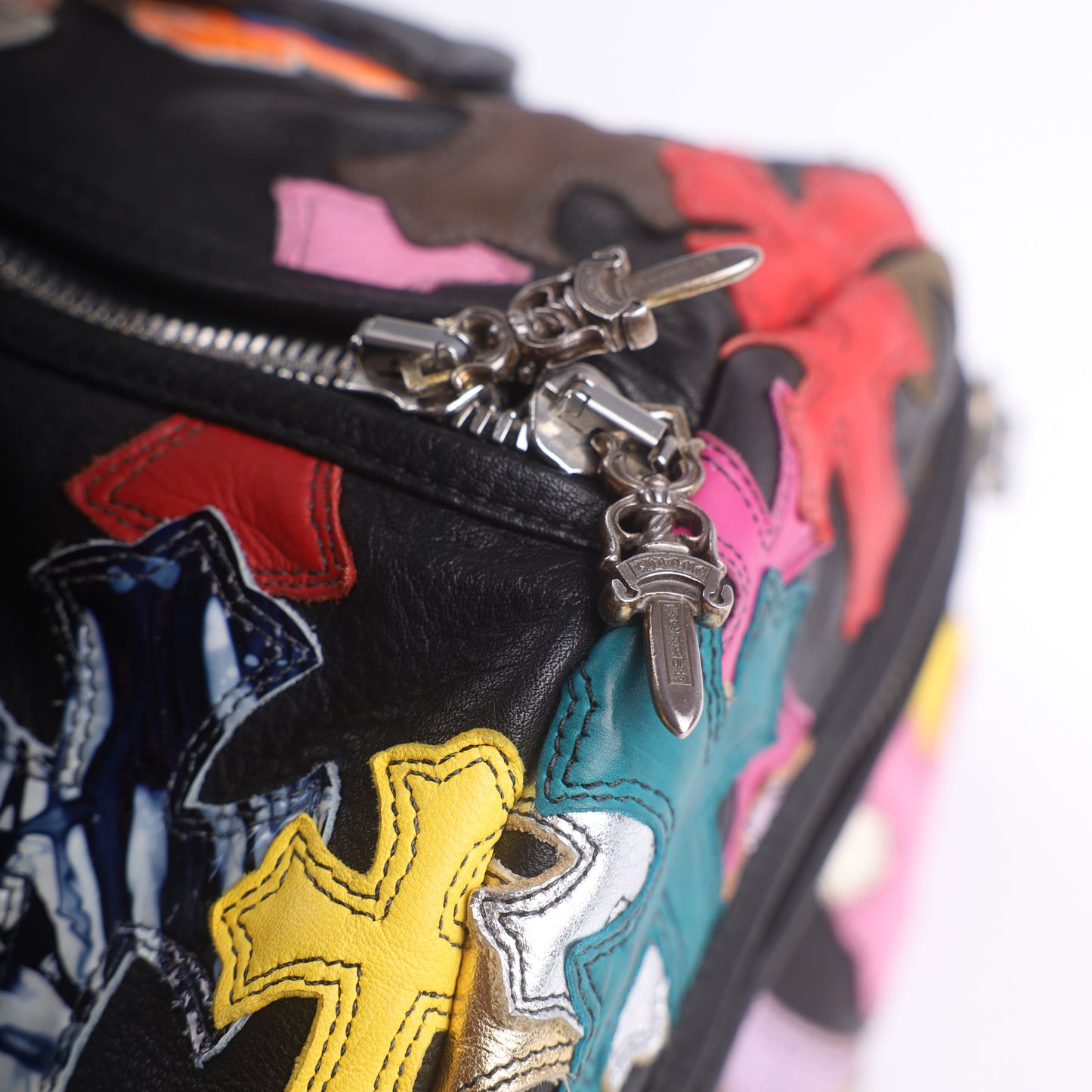 Chrome Hearts CH Multicolor Mini Cross Patch Duffle Bag