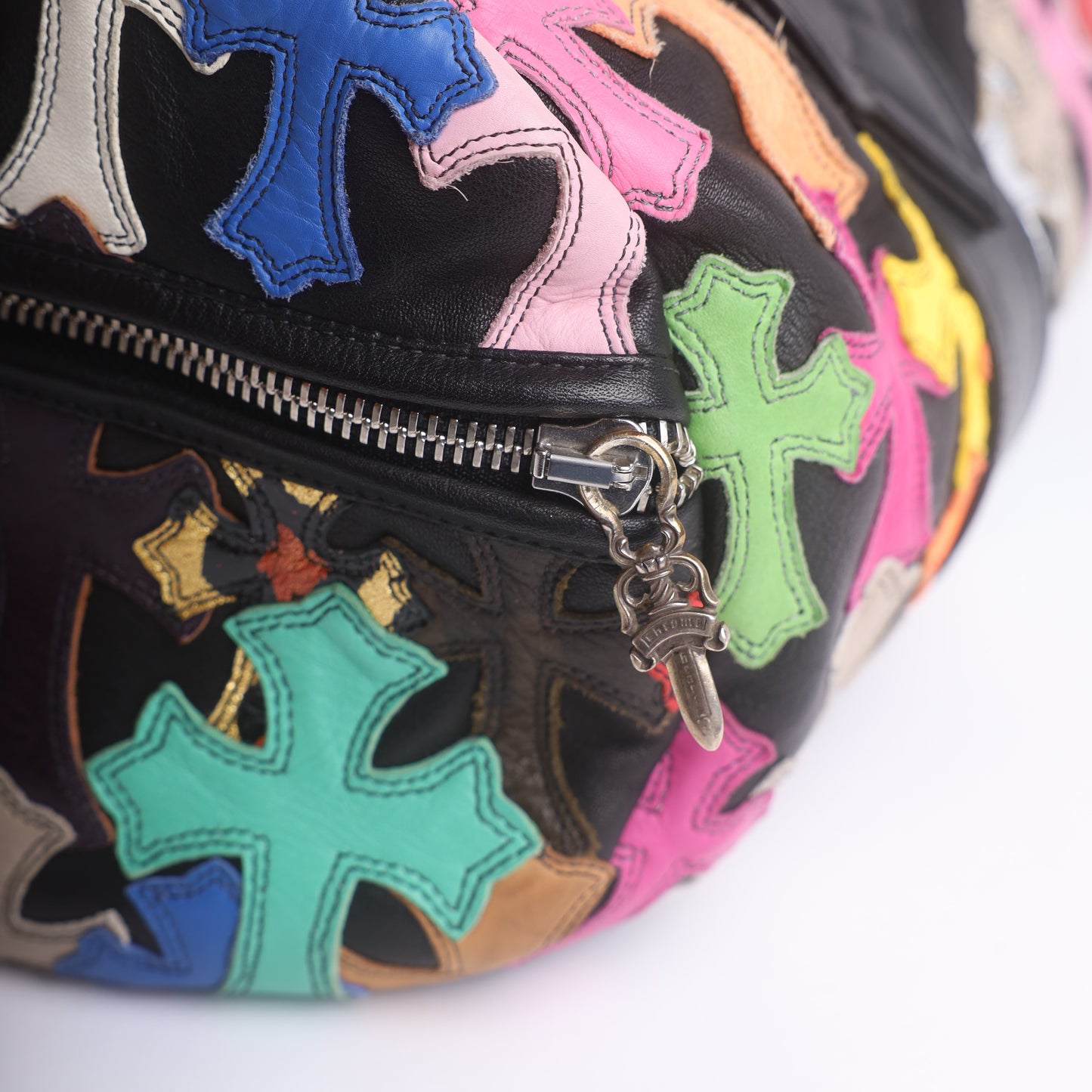Chrome Hearts CH Multicolor Mini Cross Patch Duffle Bag