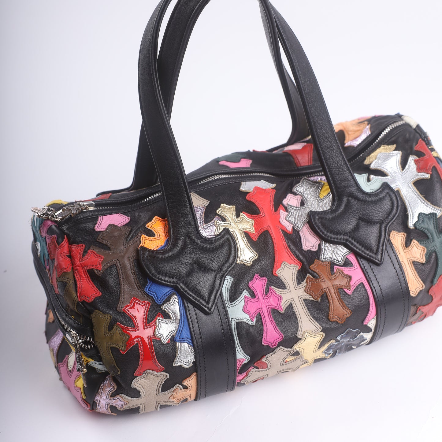 Chrome Hearts CH Multicolor Mini Cross Patch Duffle Bag