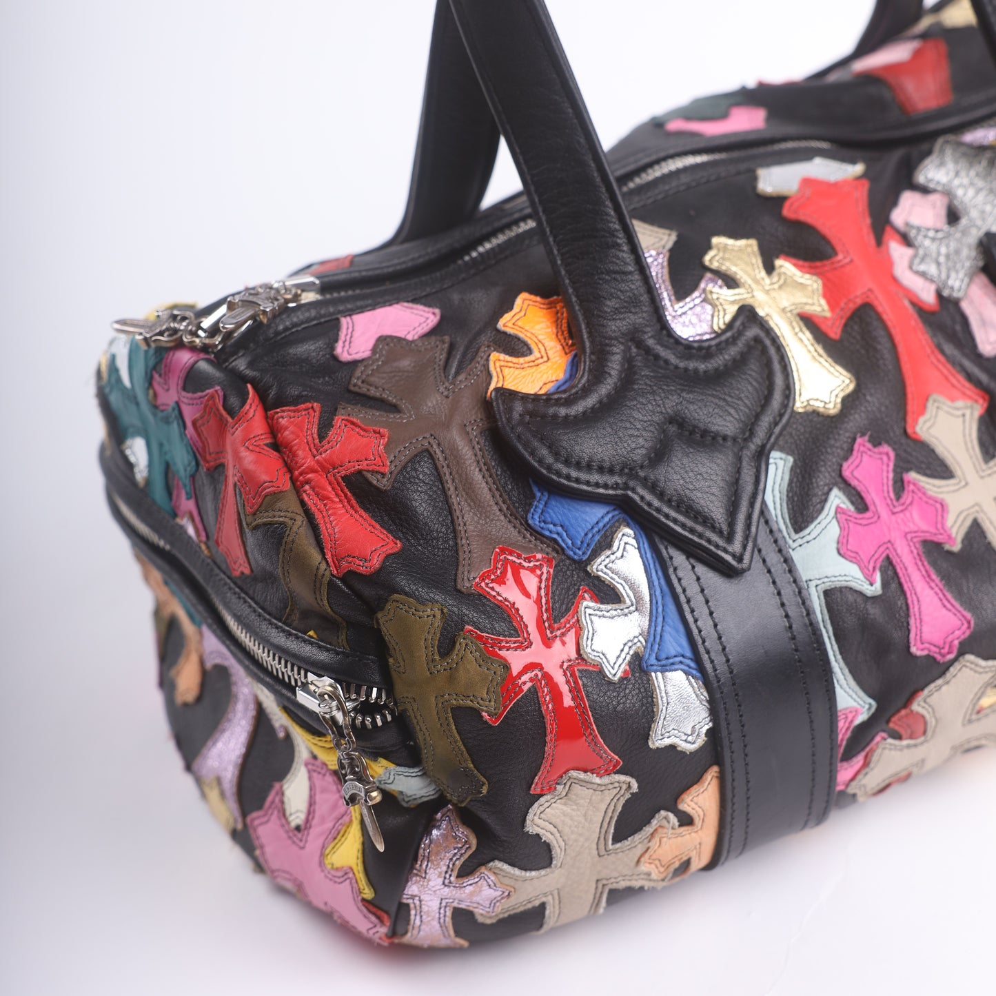 Chrome Hearts CH Multicolor Mini Cross Patch Duffle Bag