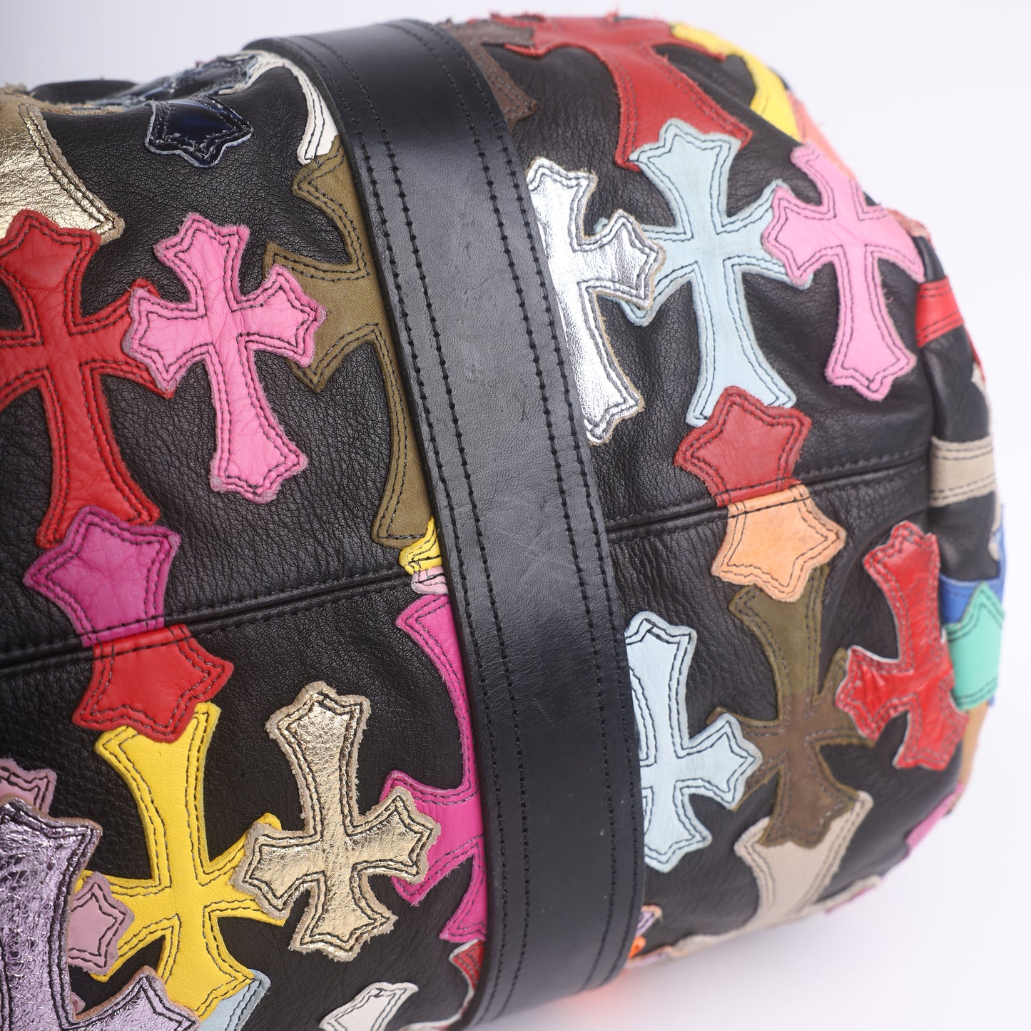 Chrome Hearts CH Multicolor Mini Cross Patch Duffle Bag