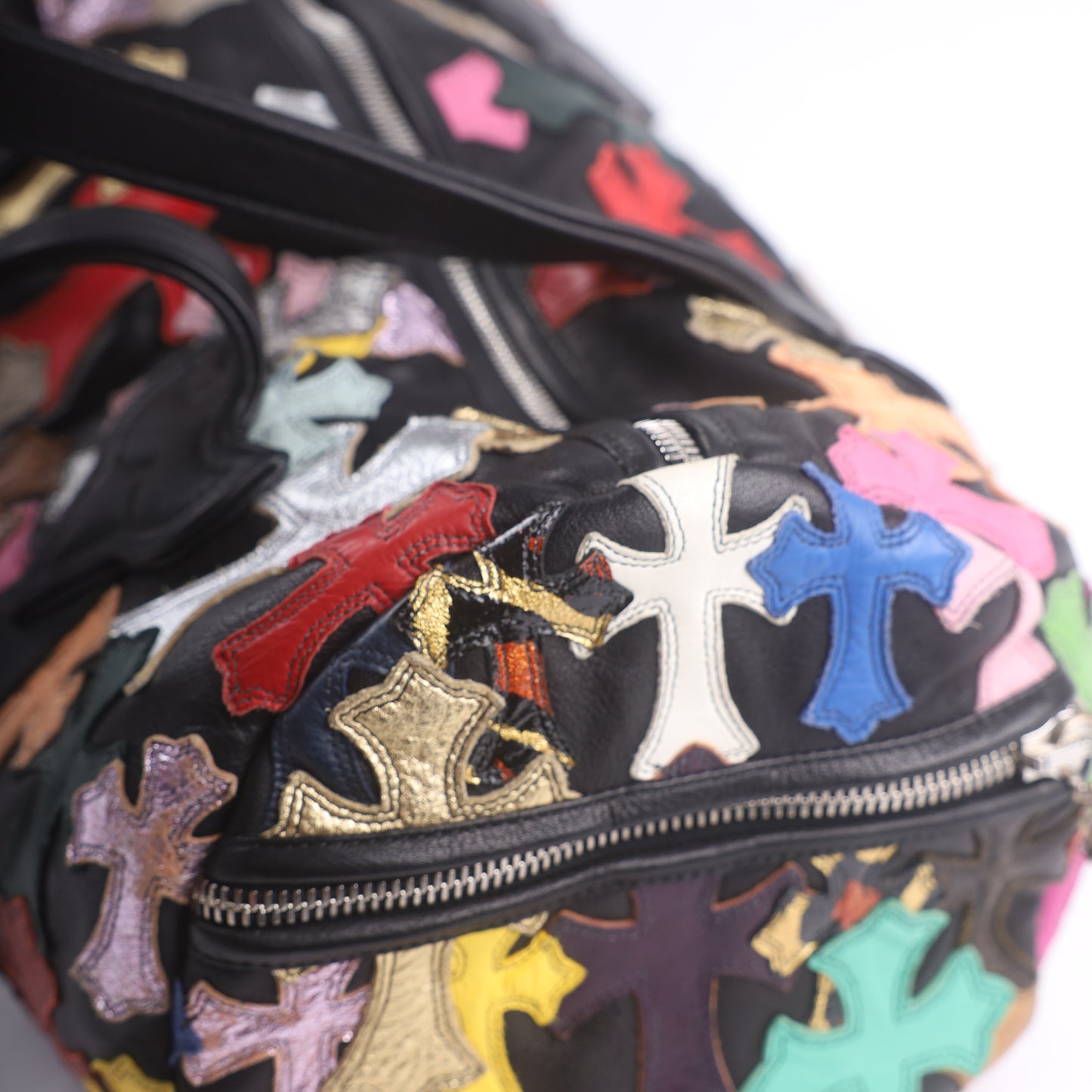Chrome Hearts CH Multicolor Mini Cross Patch Duffle Bag