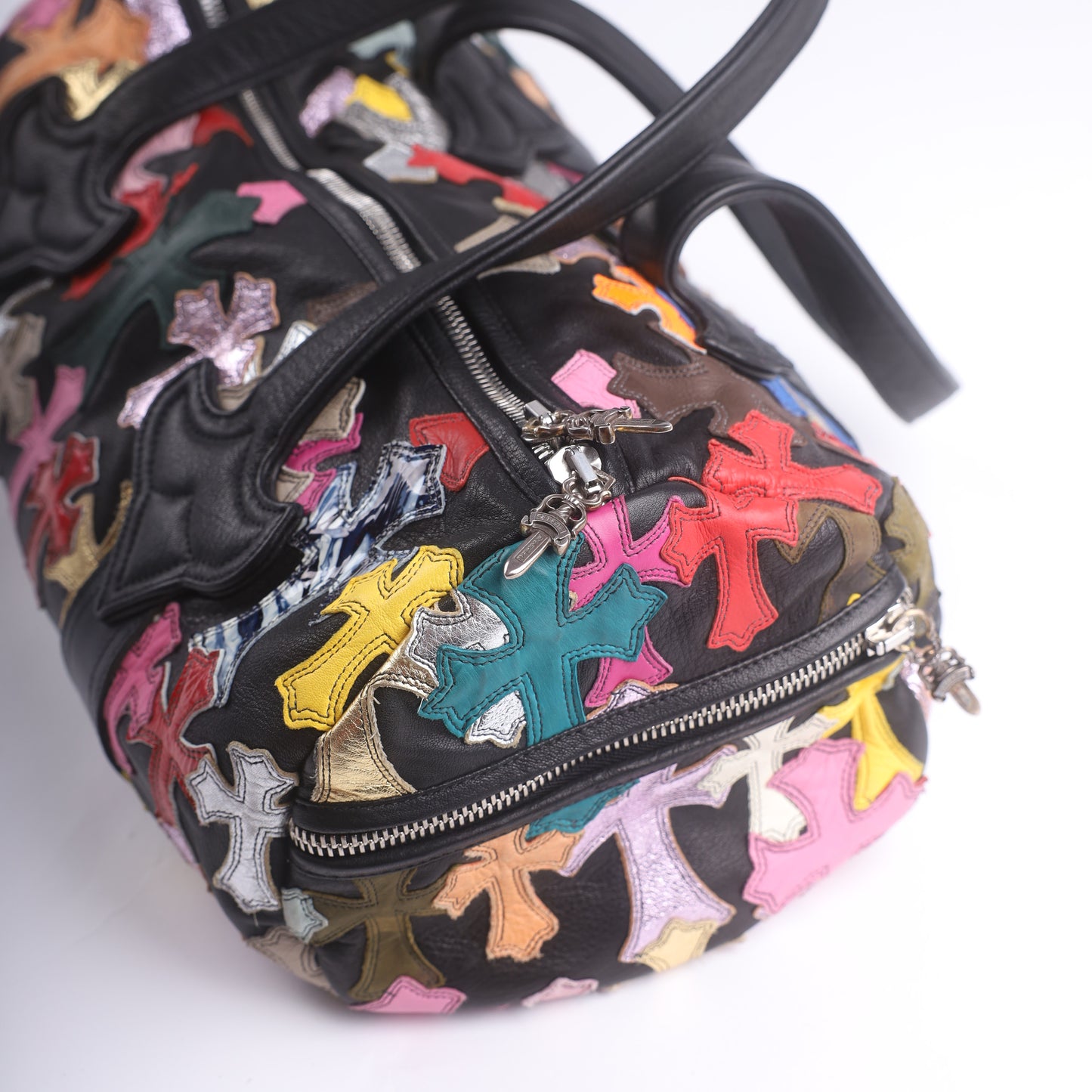 Chrome Hearts CH Multicolor Mini Cross Patch Duffle Bag