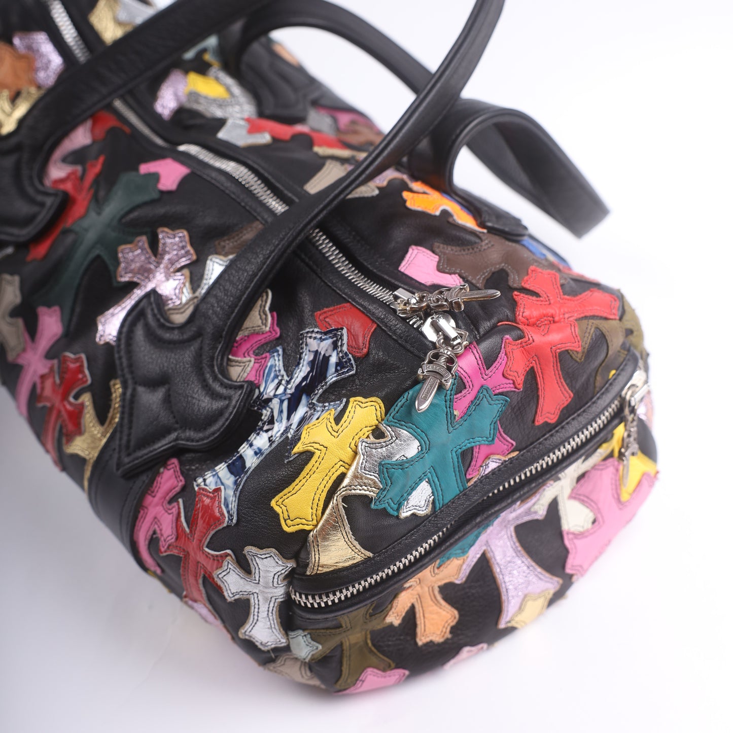 Chrome Hearts CH Multicolor Mini Cross Patch Duffle Bag