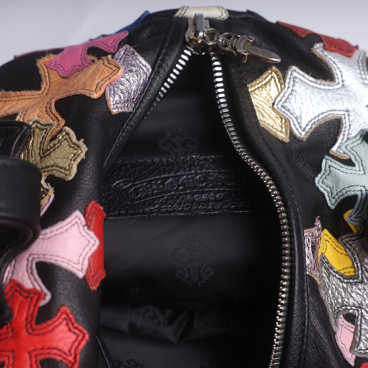 Chrome Hearts CH Multicolor Mini Cross Patch Duffle Bag