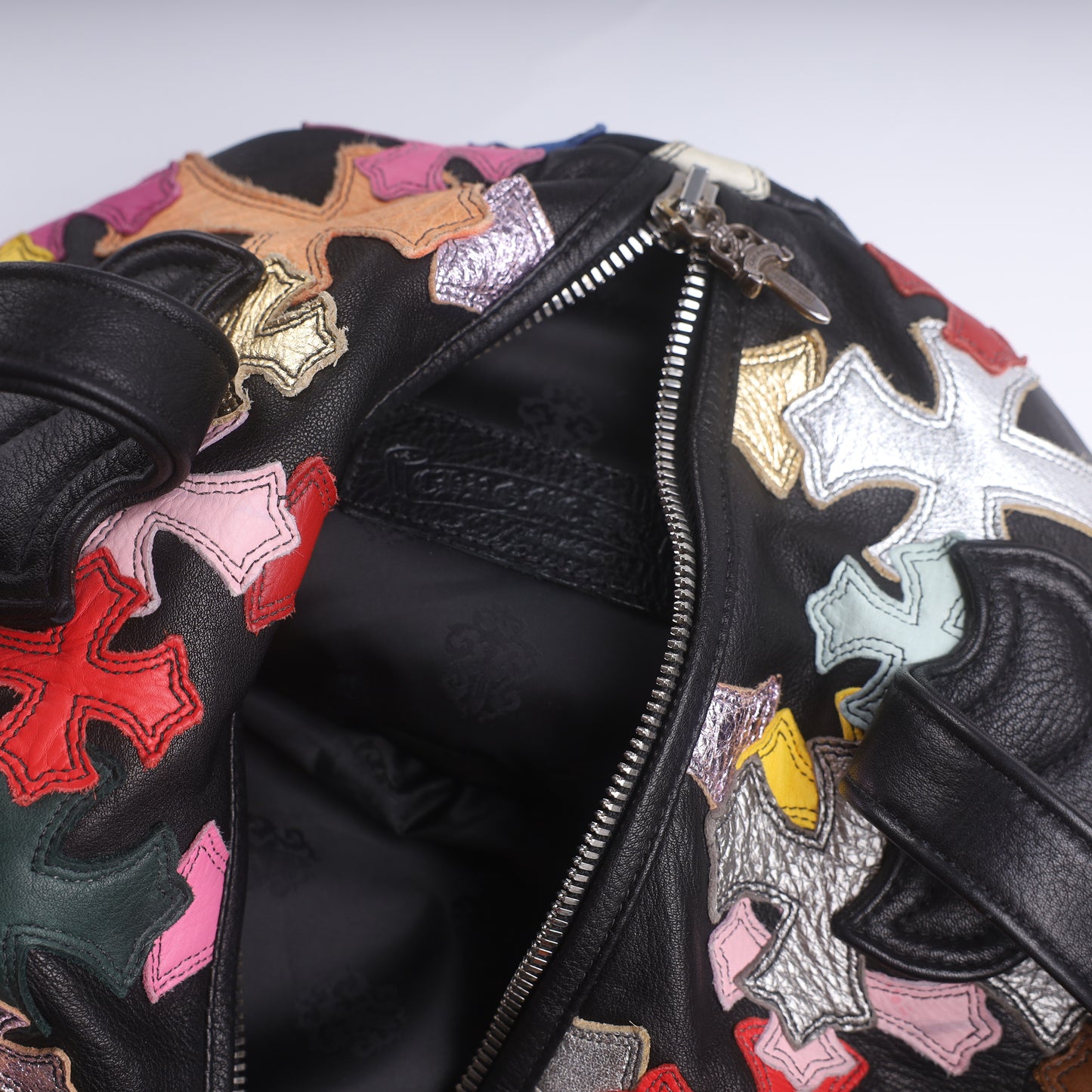 Chrome Hearts CH Multicolor Mini Cross Patch Duffle Bag