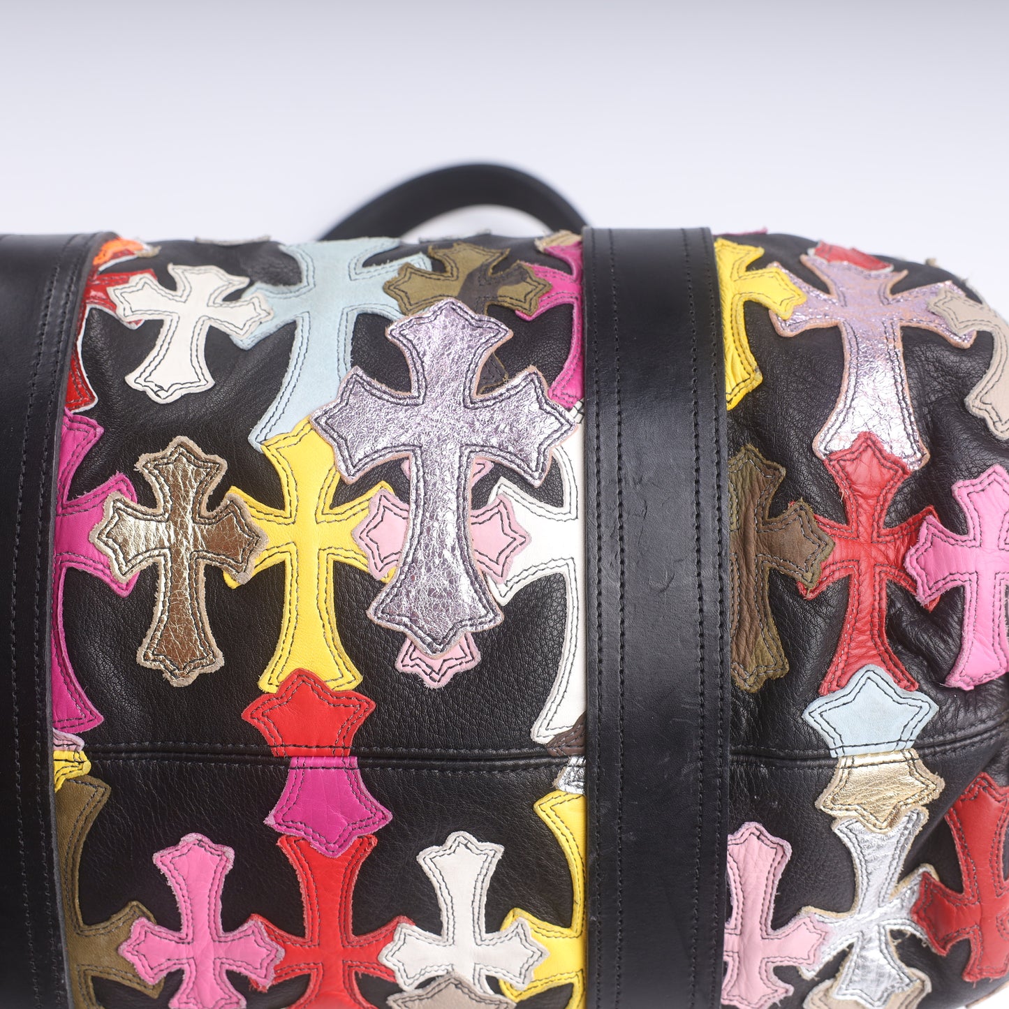 Chrome Hearts CH Multicolor Mini Cross Patch Duffle Bag