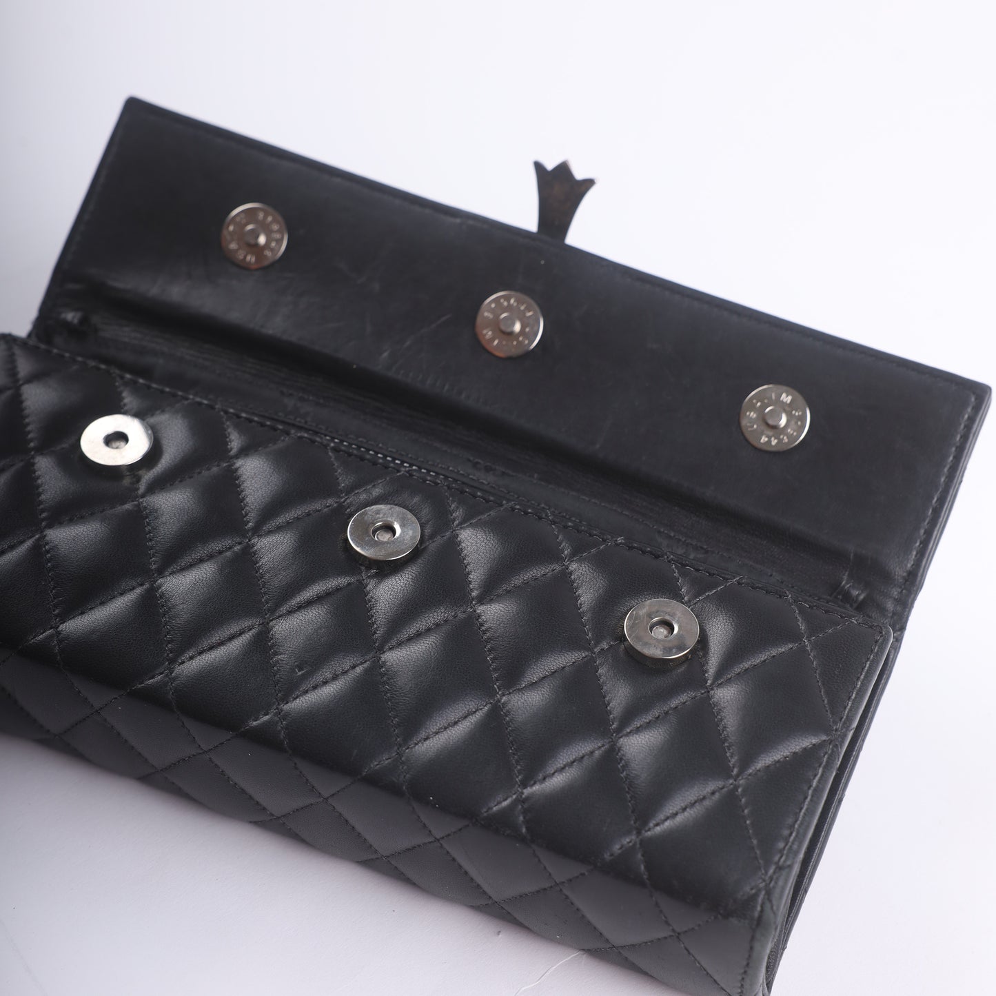 Chrome Hearts Quilted Leather Cross Clutch