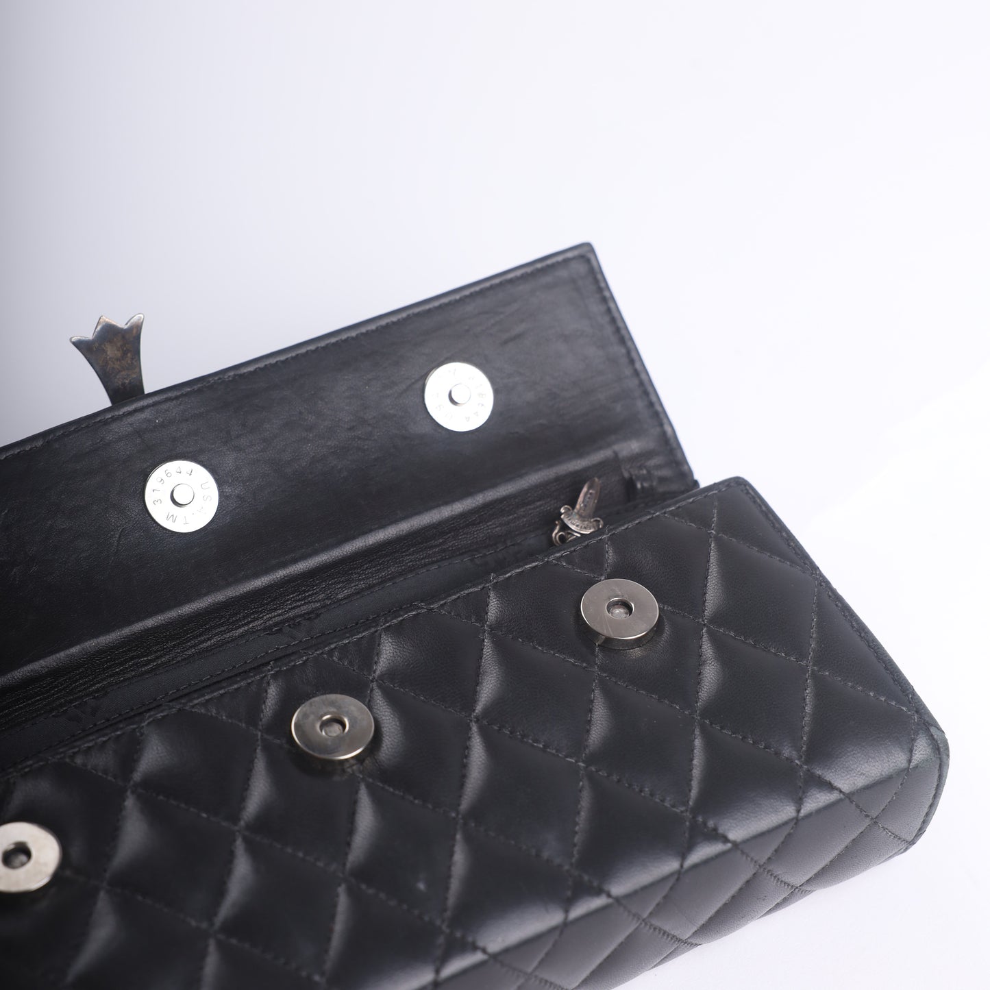 Chrome Hearts Quilted Leather Cross Clutch