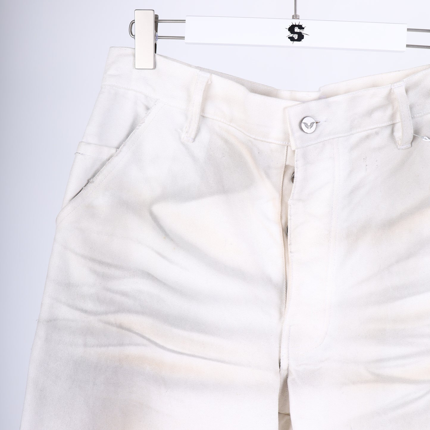 ALEXANDER DIGENOVA WHITE THRASHED PANTS