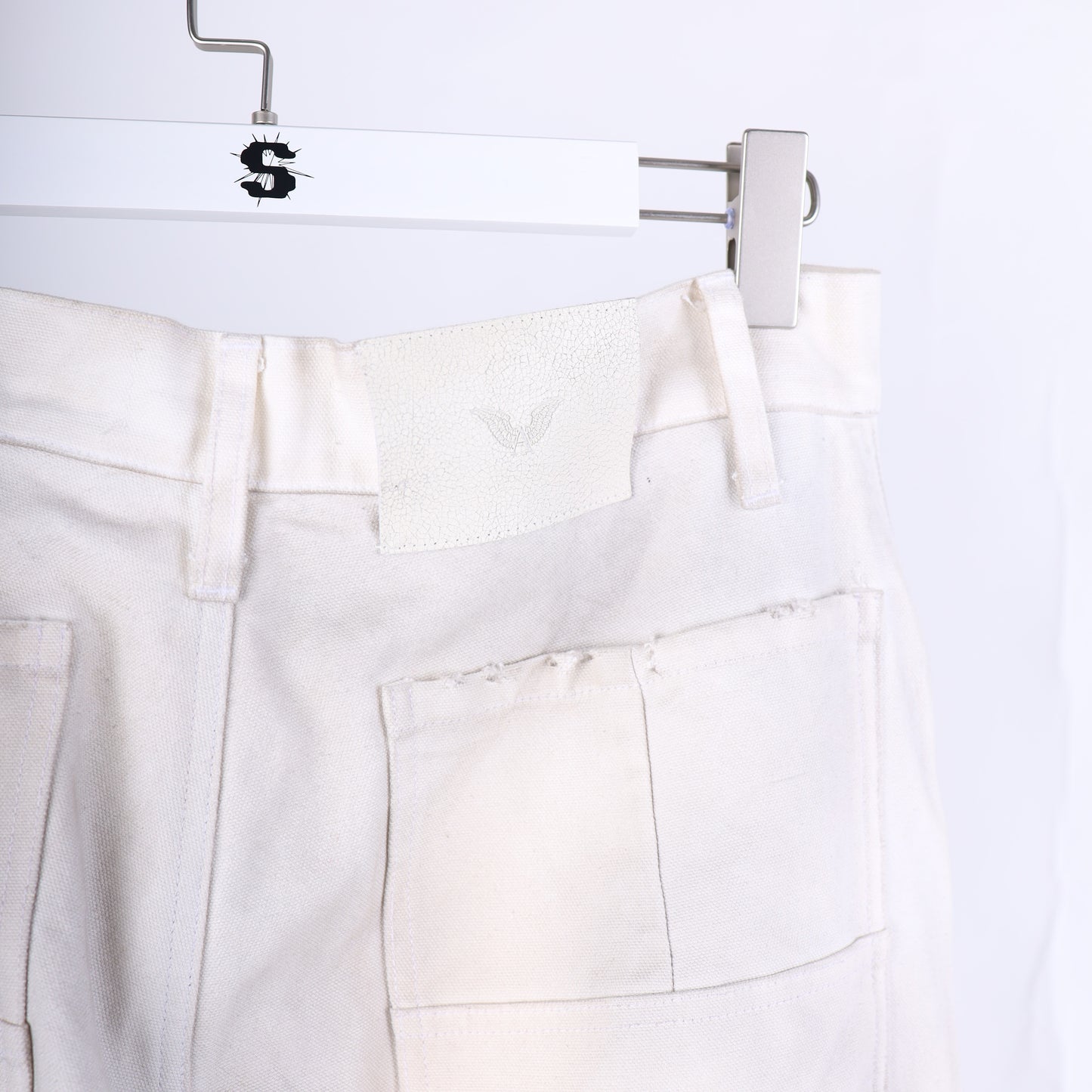ALEXANDER DIGENOVA WHITE THRASHED PANTS
