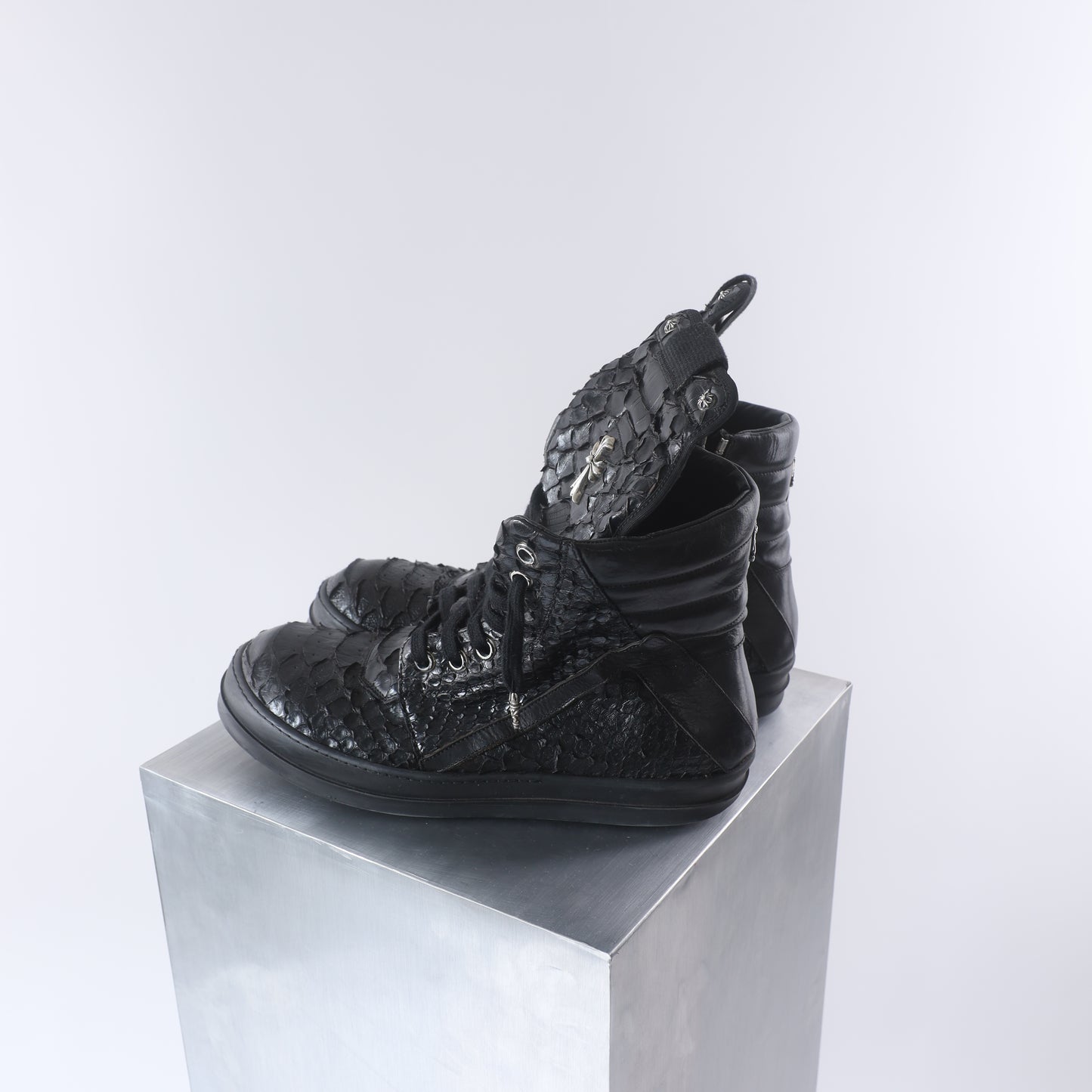 RICK OWENS x Chrome Hearts 1 OF 1 BLACK PYTHON GEOBASKET