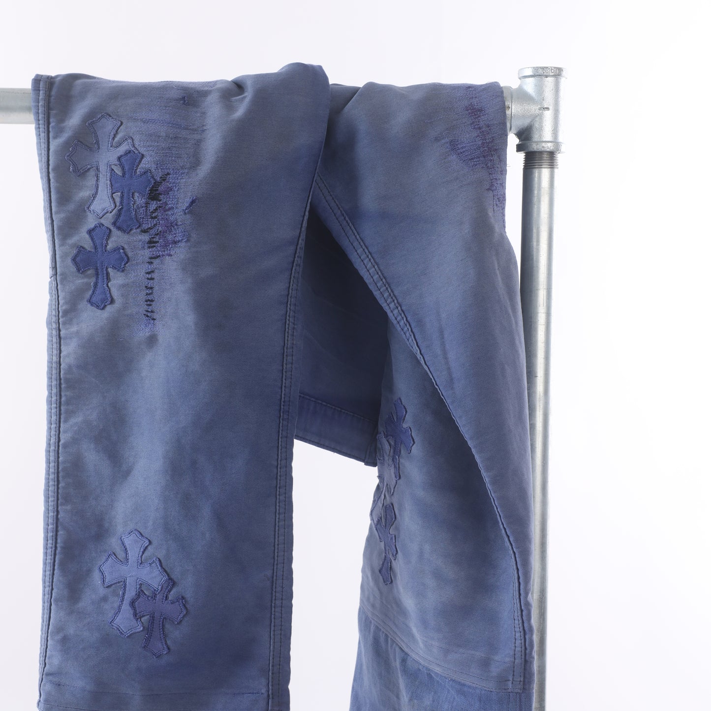 Chrome Hearts French Workwear Cross Patch Pants