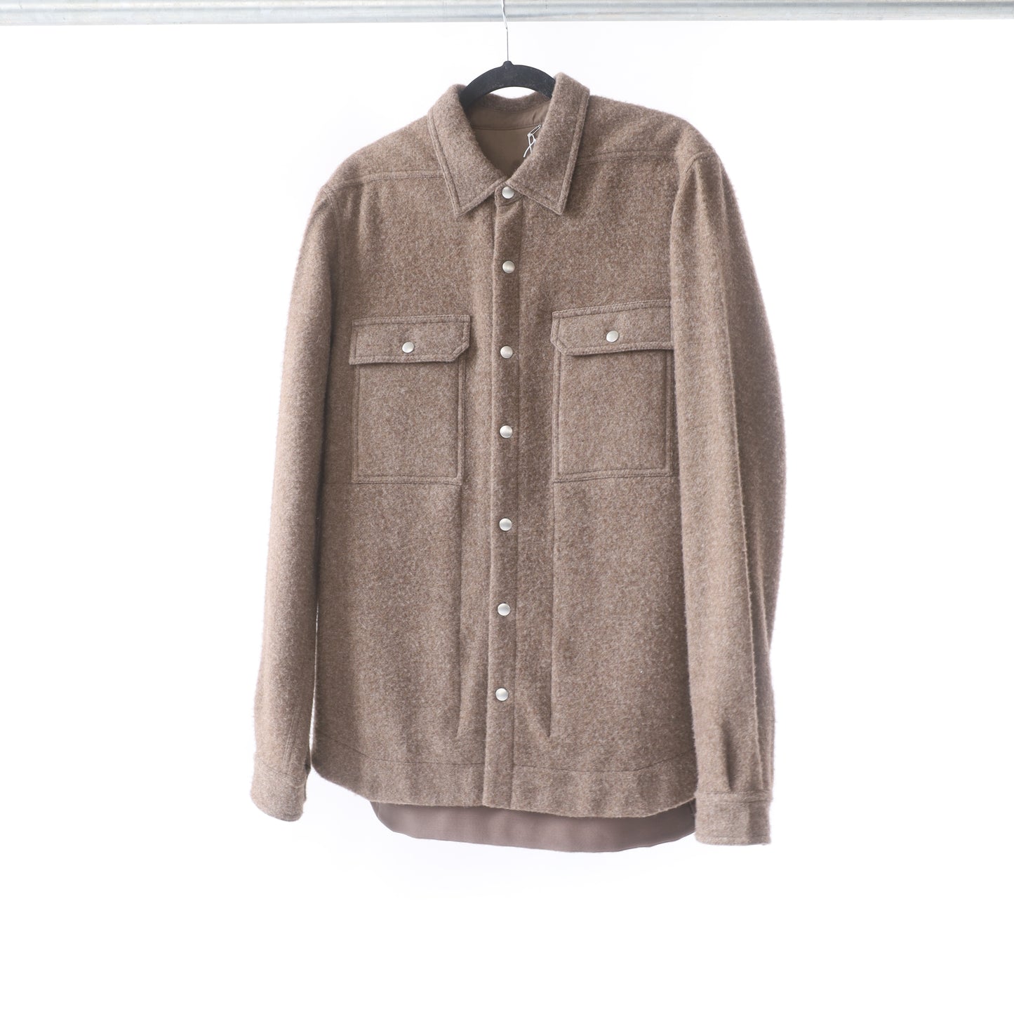 RICK OWENS BROWN PORTERVILLE FUZZY JACKET