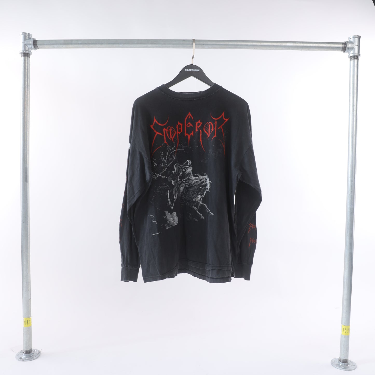 Vintage Emperor 1993 Dark Horse Rider Black Metal Vintage Long Sleeve
