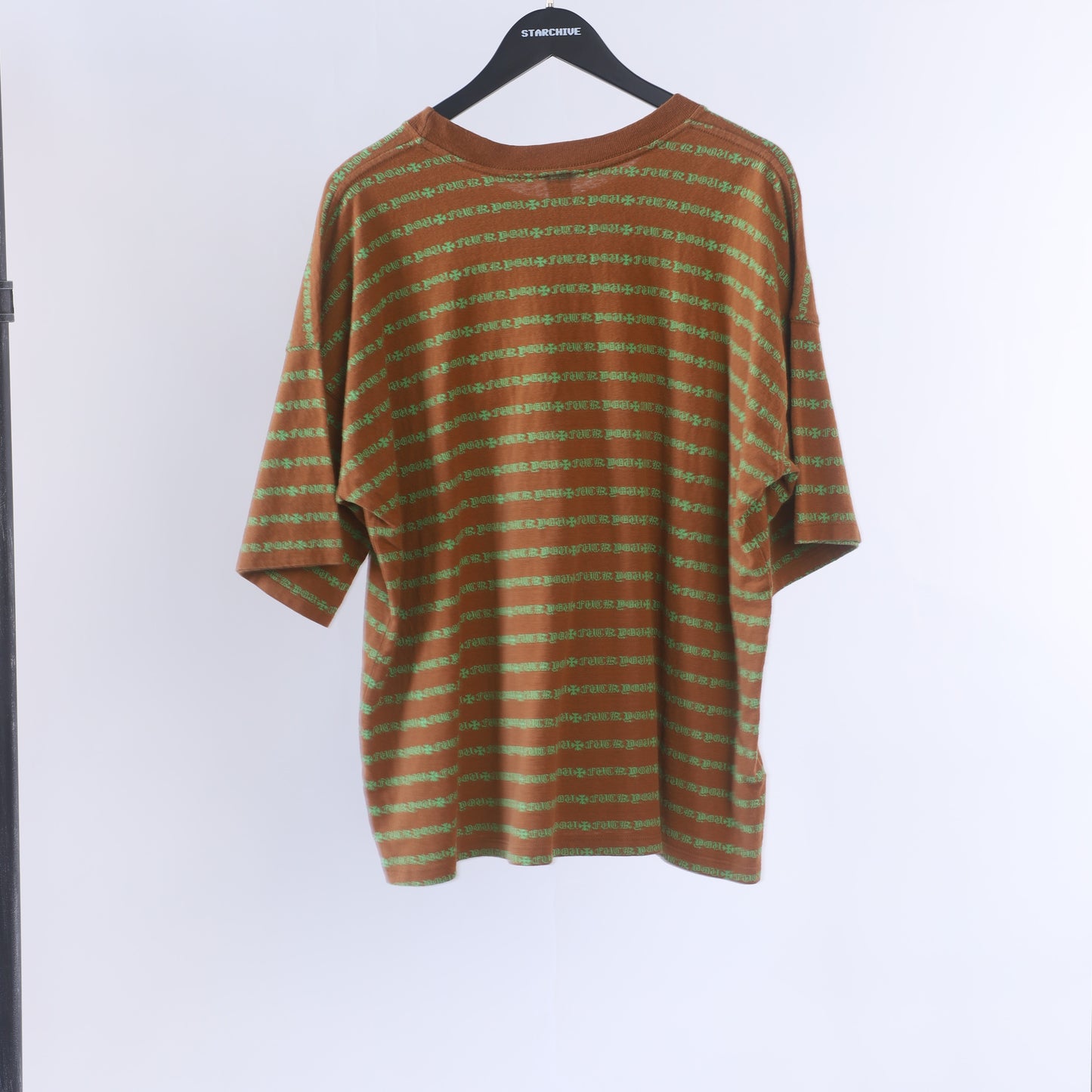 Chrome Hearts Fuck You Teens From Mars Striped Skater Tee