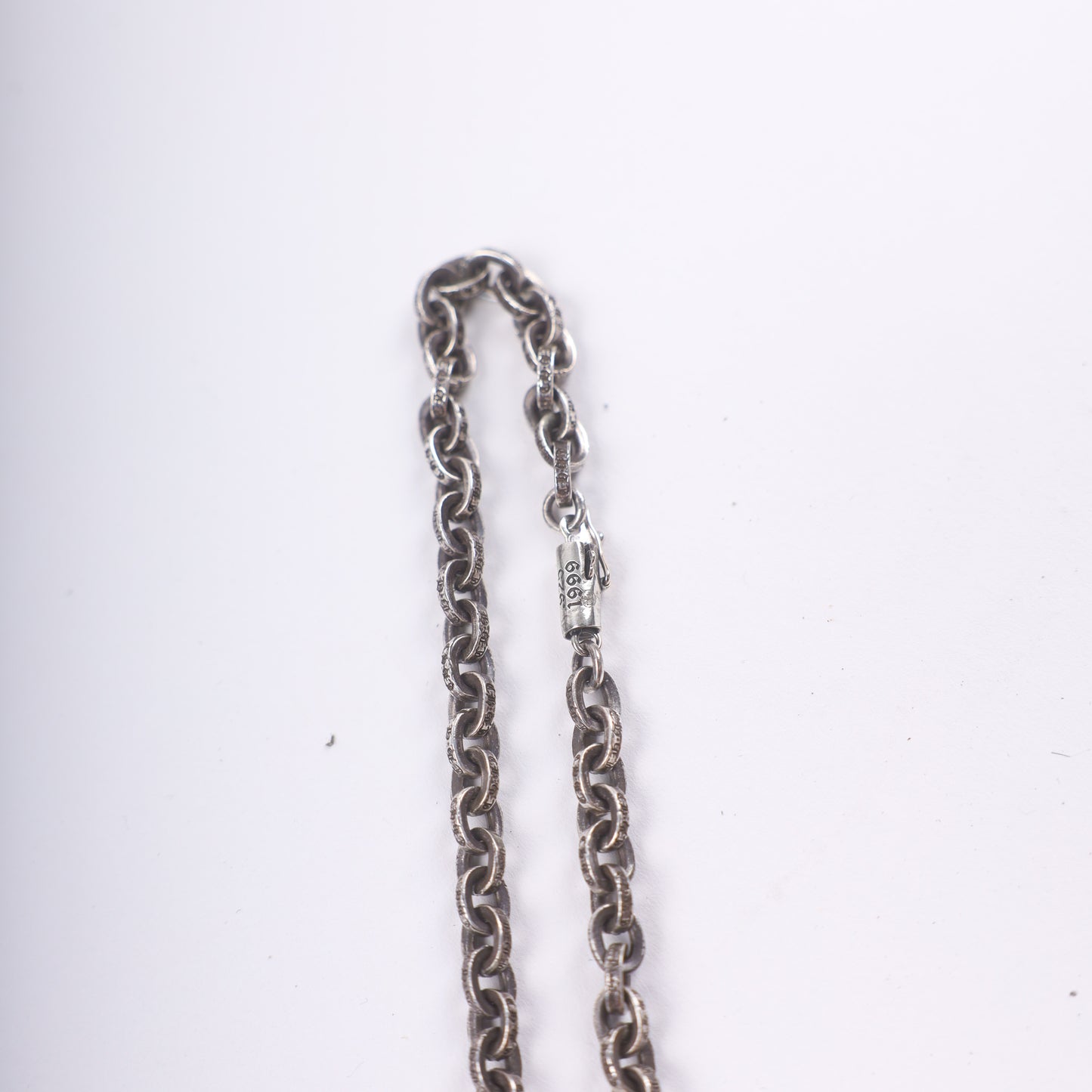 Chrome Hearts Fleur De Lis Pendant & Paper Chain 20 Inch