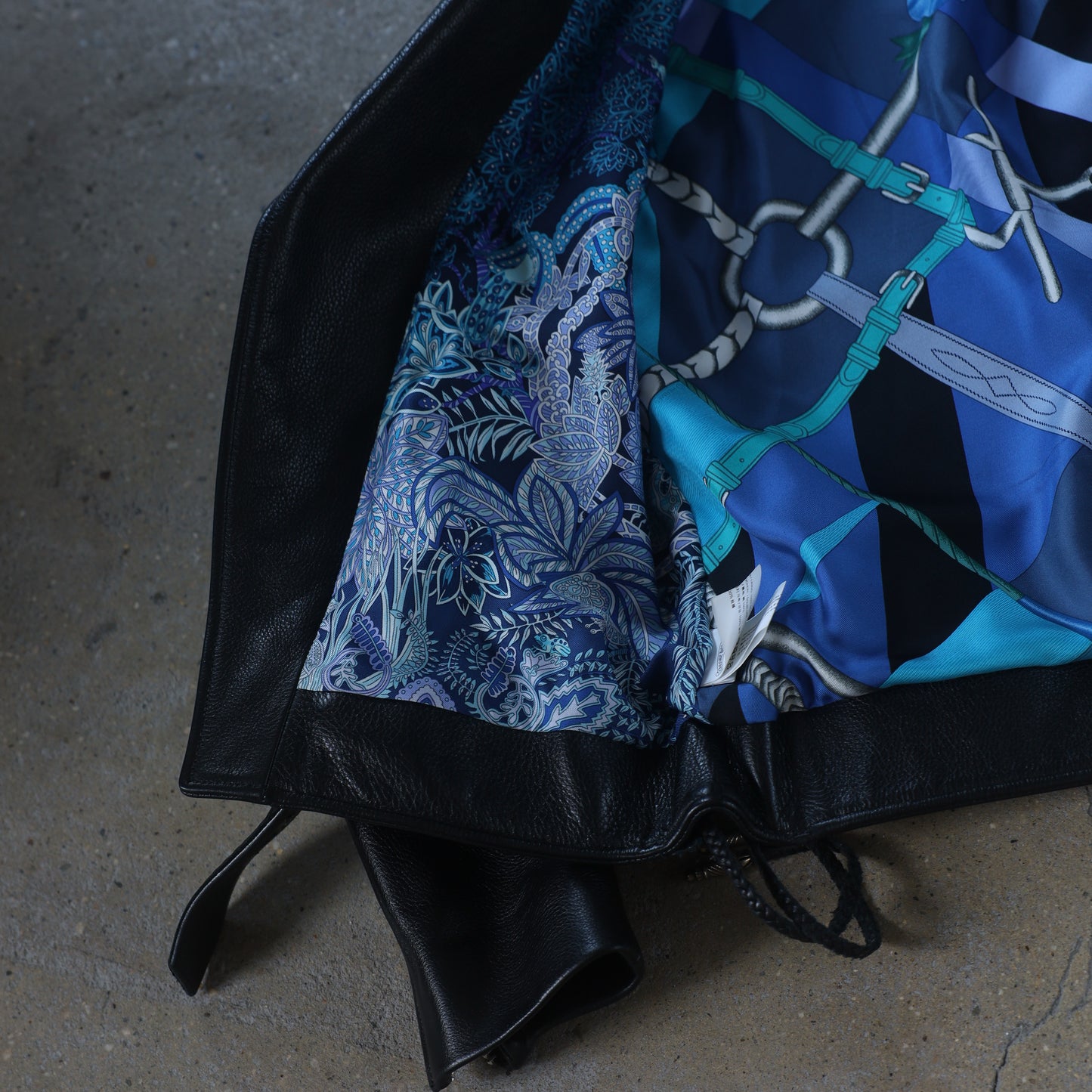 Chrome Hearts JJ Dean Hermes Scarf Lined Leather Jacket
