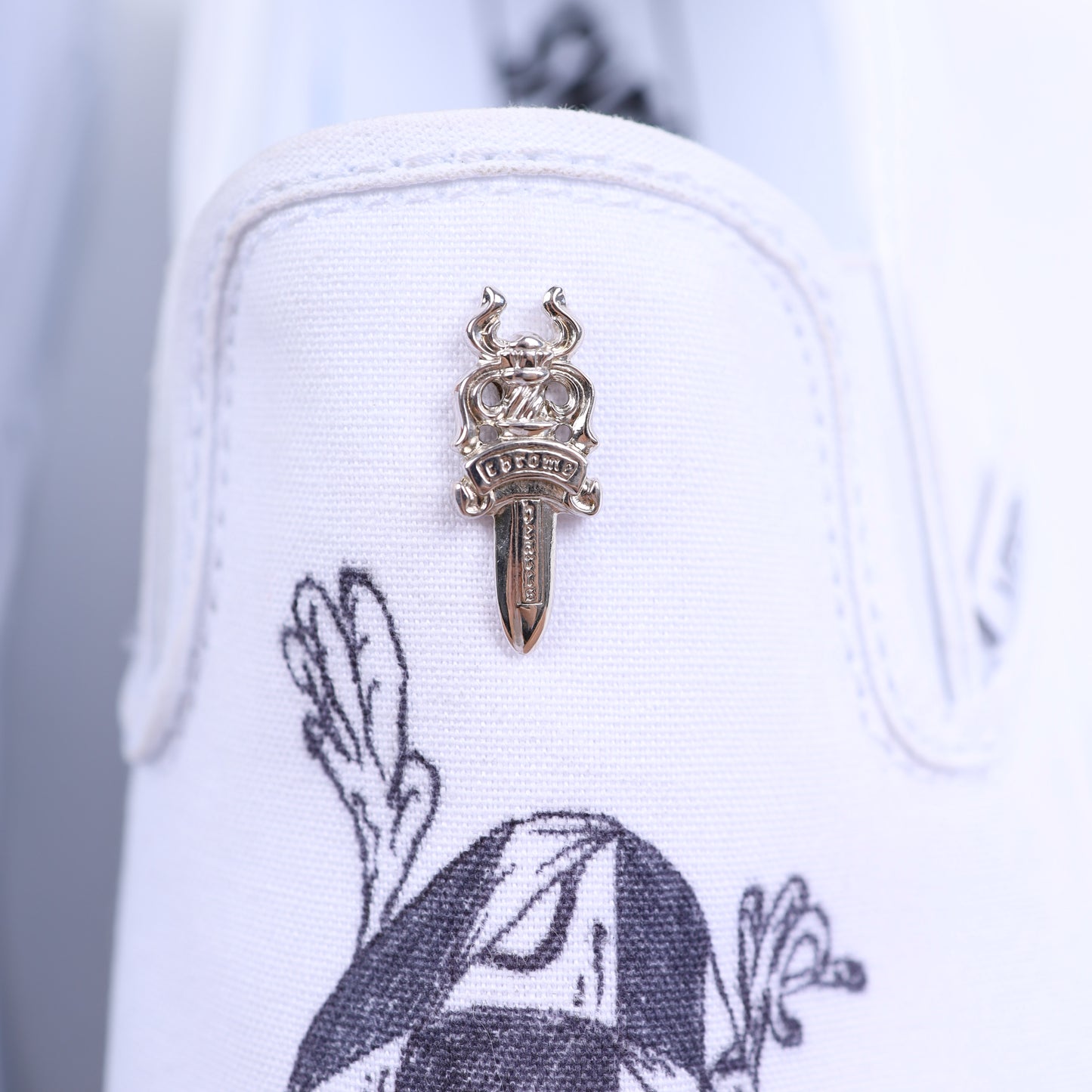 CHROME HEARTS X MATTY BOY HAND PAINTED VANS SLIP ONS