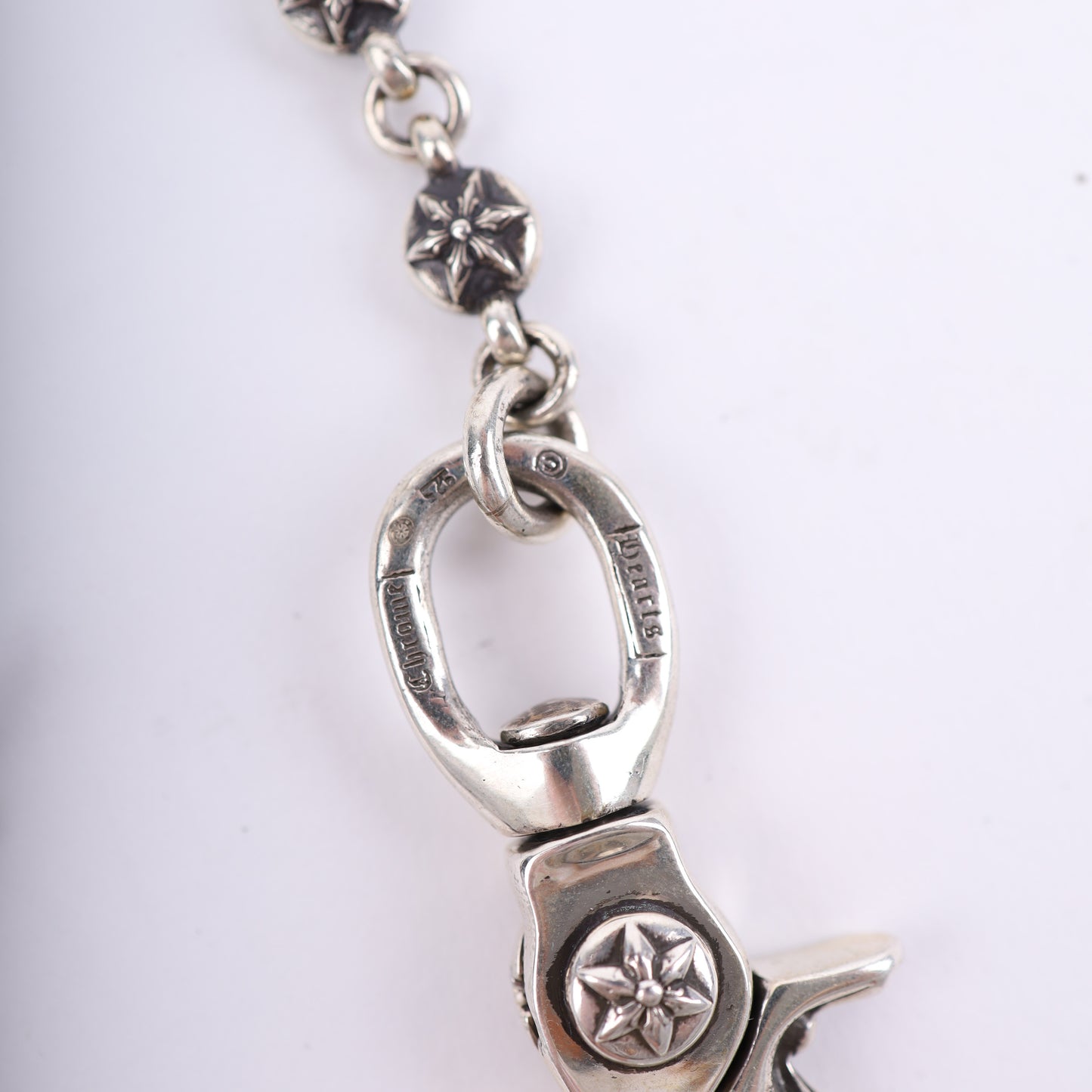 CHROME HEARTS STAR WALLET CHAIN WITH KEYRING 26 LINK