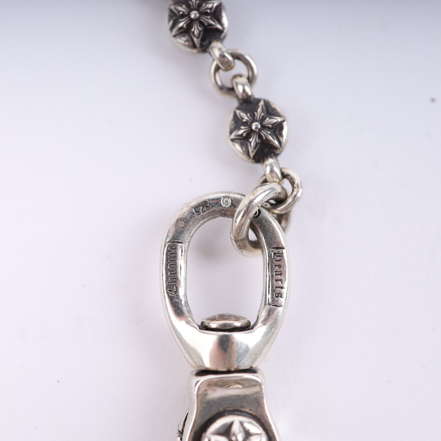 CHROME HEARTS STAR WALLET CHAIN WITH KEYRING 26 LINK