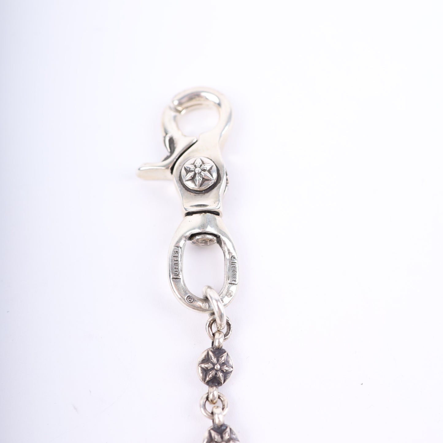 CHROME HEARTS STAR WALLET CHAIN WITH KEYRING 26 LINK