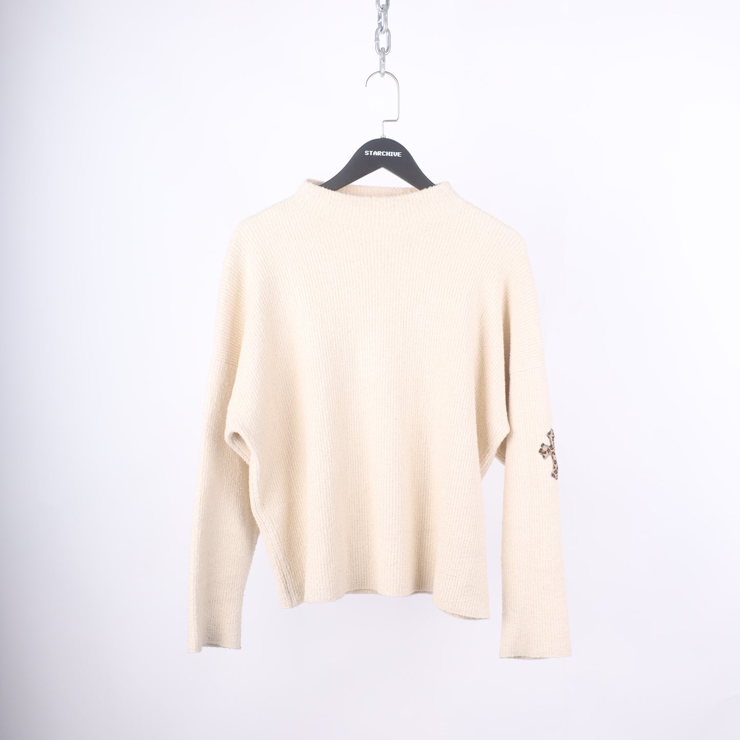 Chrome Hearts Pima Cotton Cheetah Patch Sweater