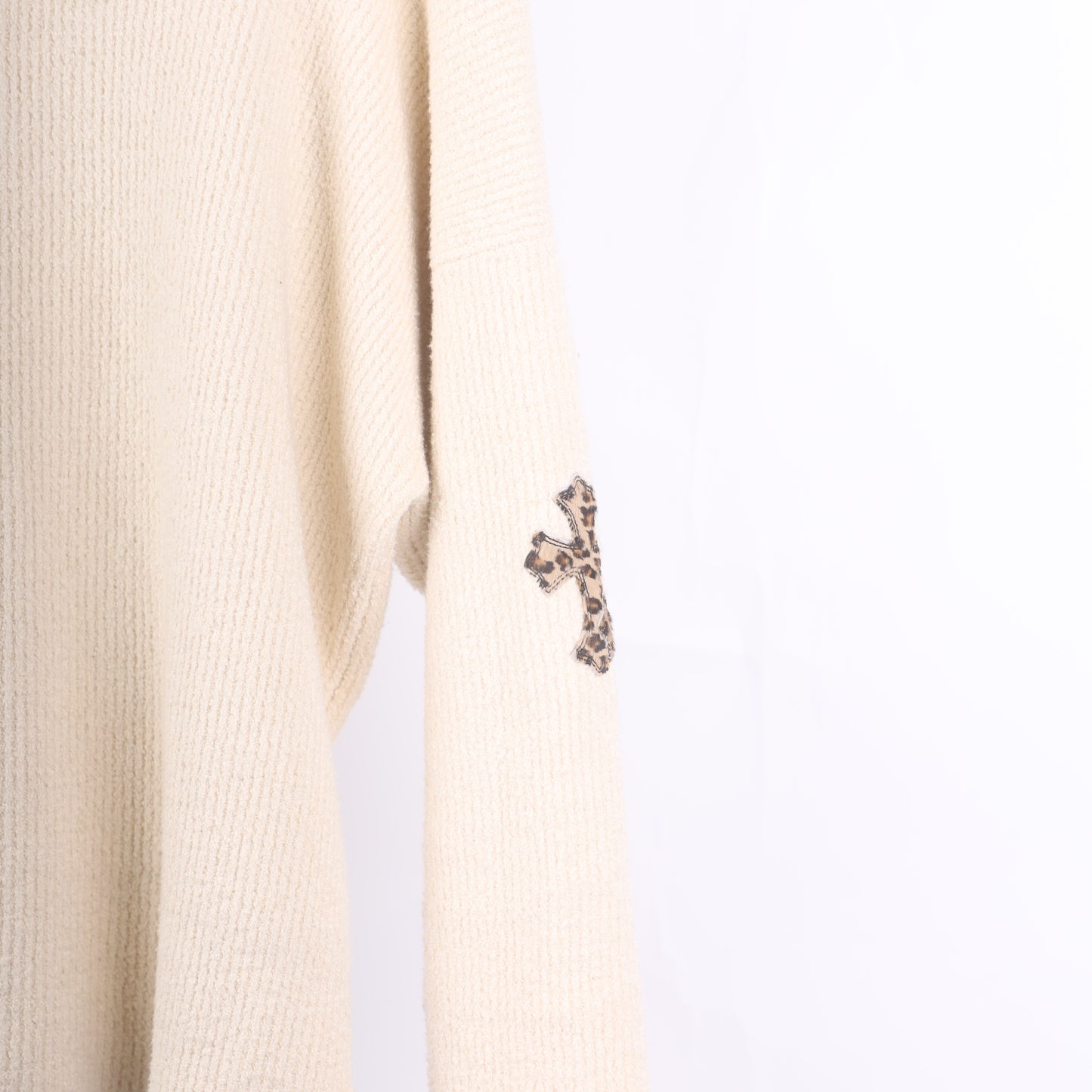 Chrome Hearts Pima Cotton Cheetah Patch Sweater