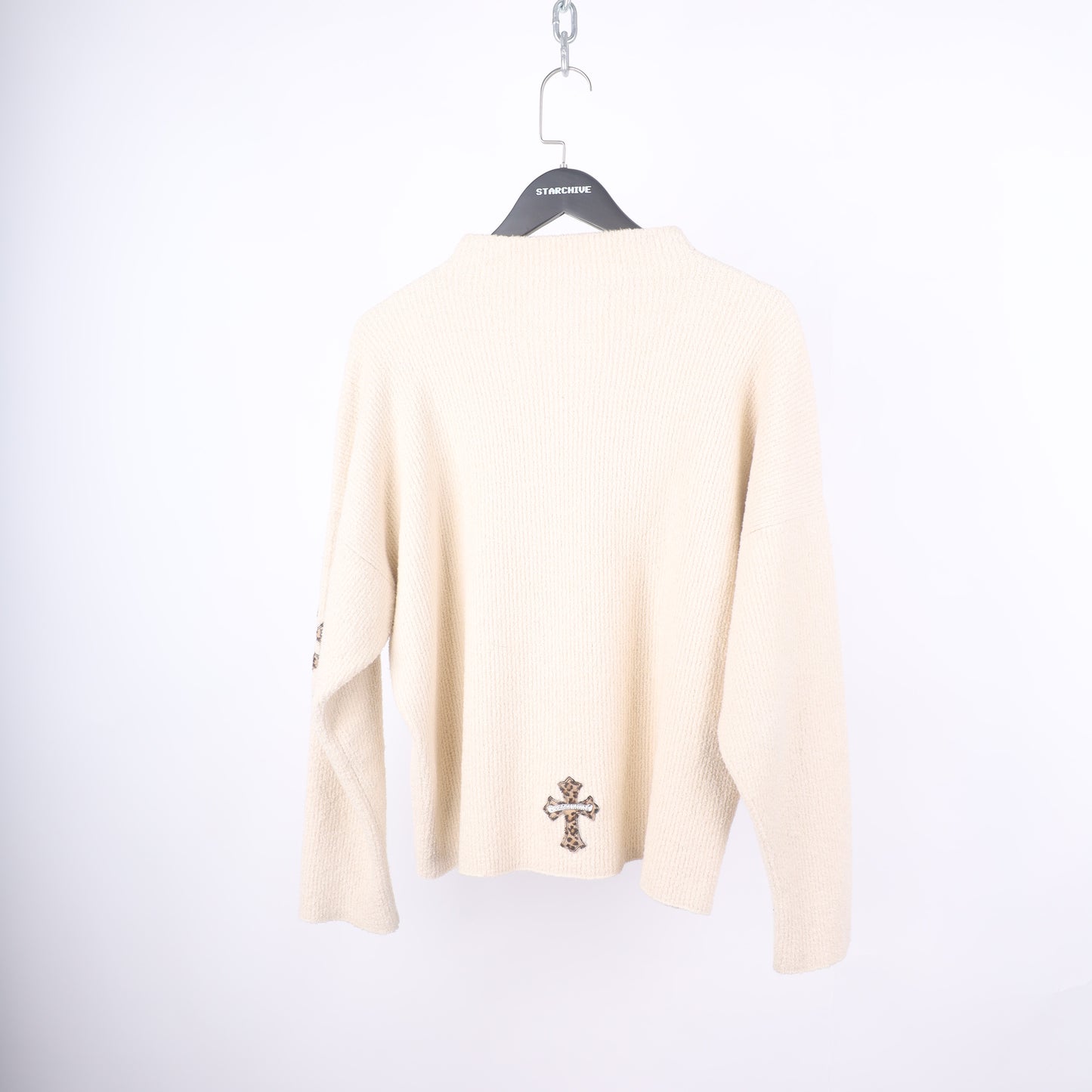Chrome Hearts Pima Cotton Cheetah Patch Sweater