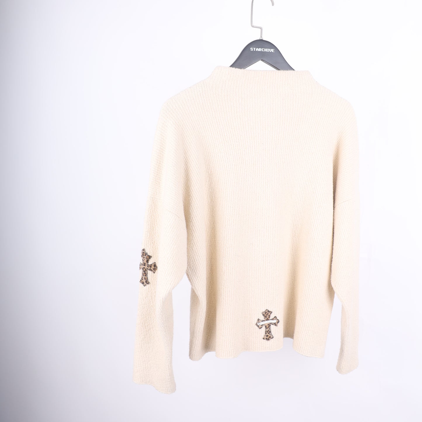 Chrome Hearts Pima Cotton Cheetah Patch Sweater