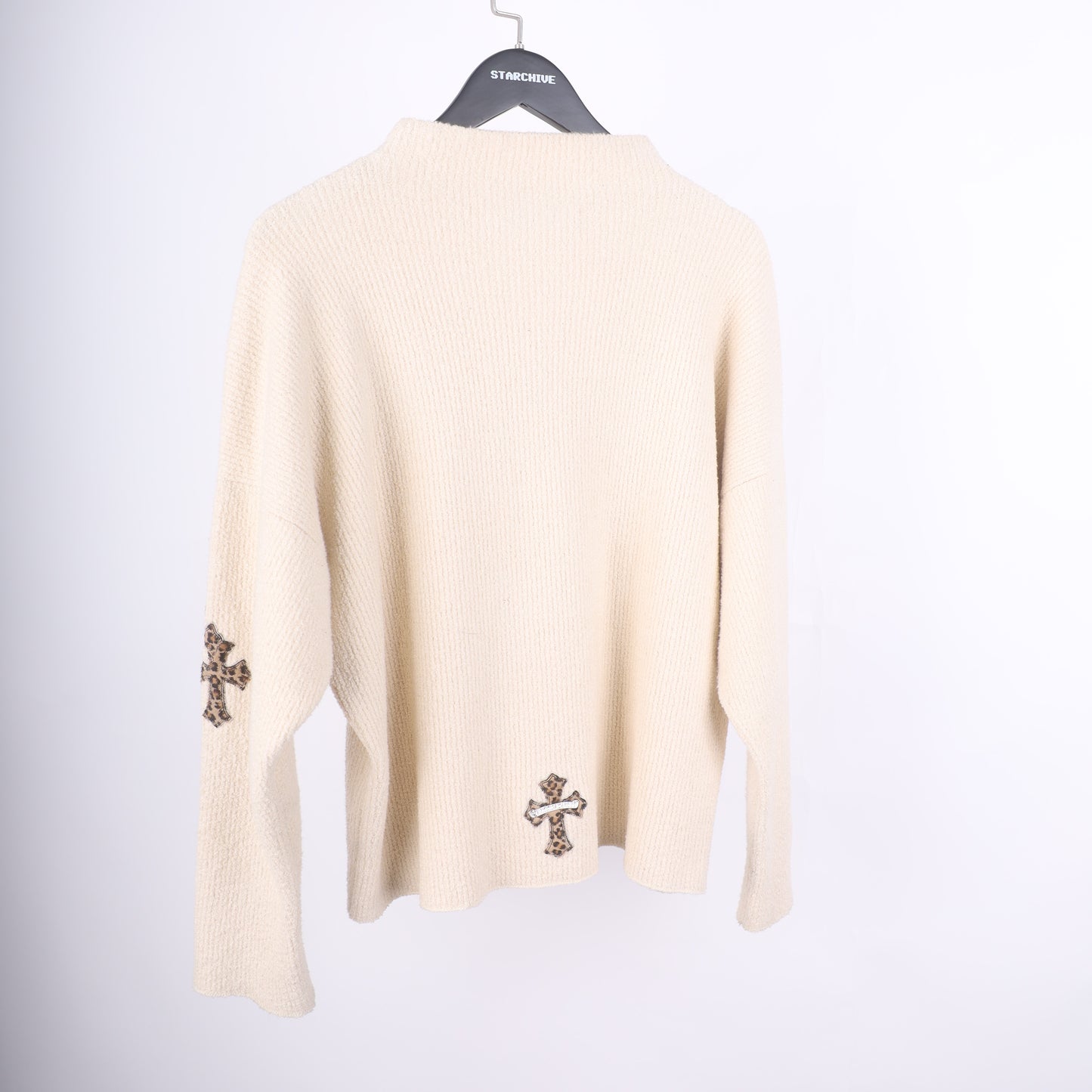 Chrome Hearts Pima Cotton Cheetah Patch Sweater