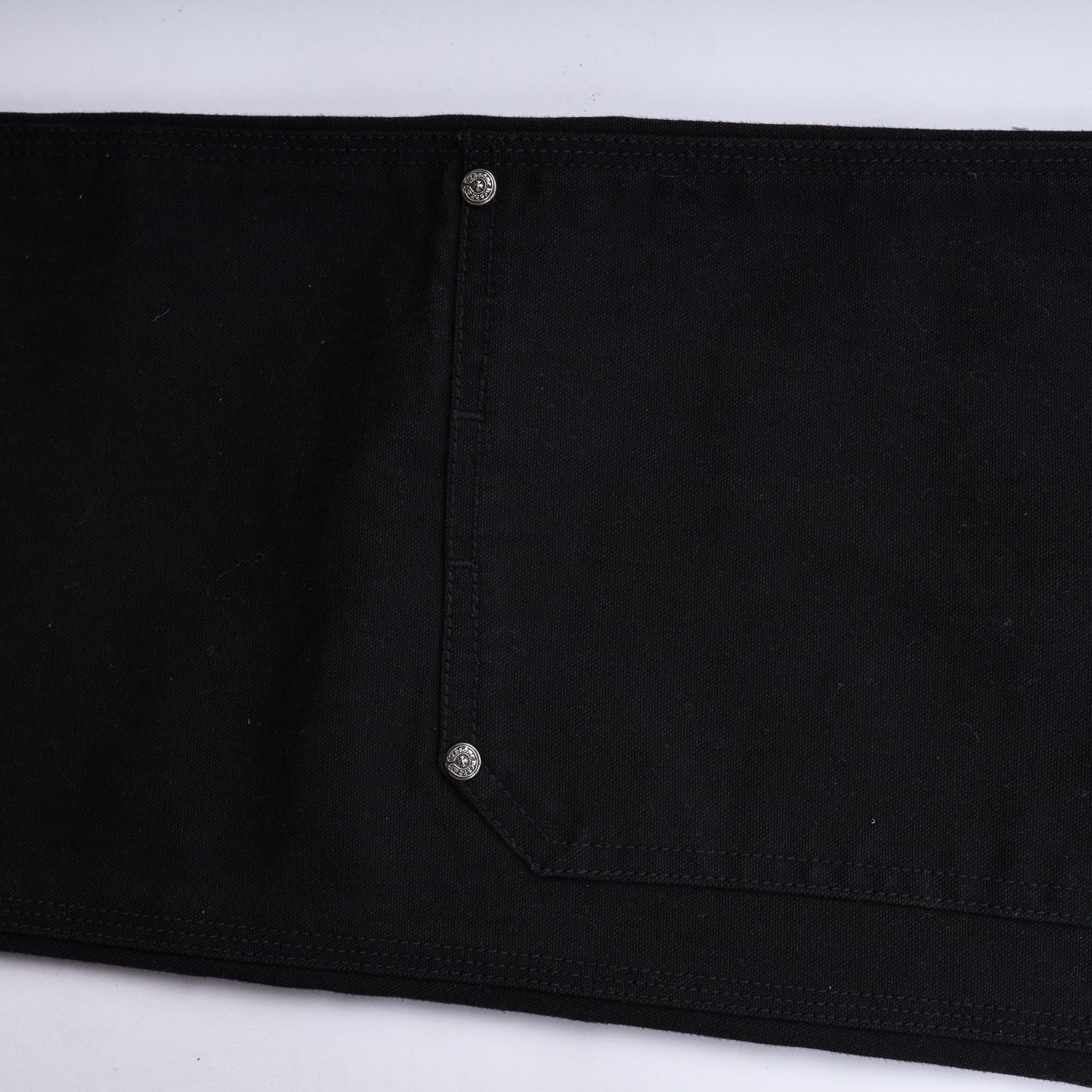 CHROME HEARTS PLAIN BLACK CARPENTER PANTS WITH SILVER HARDWARE