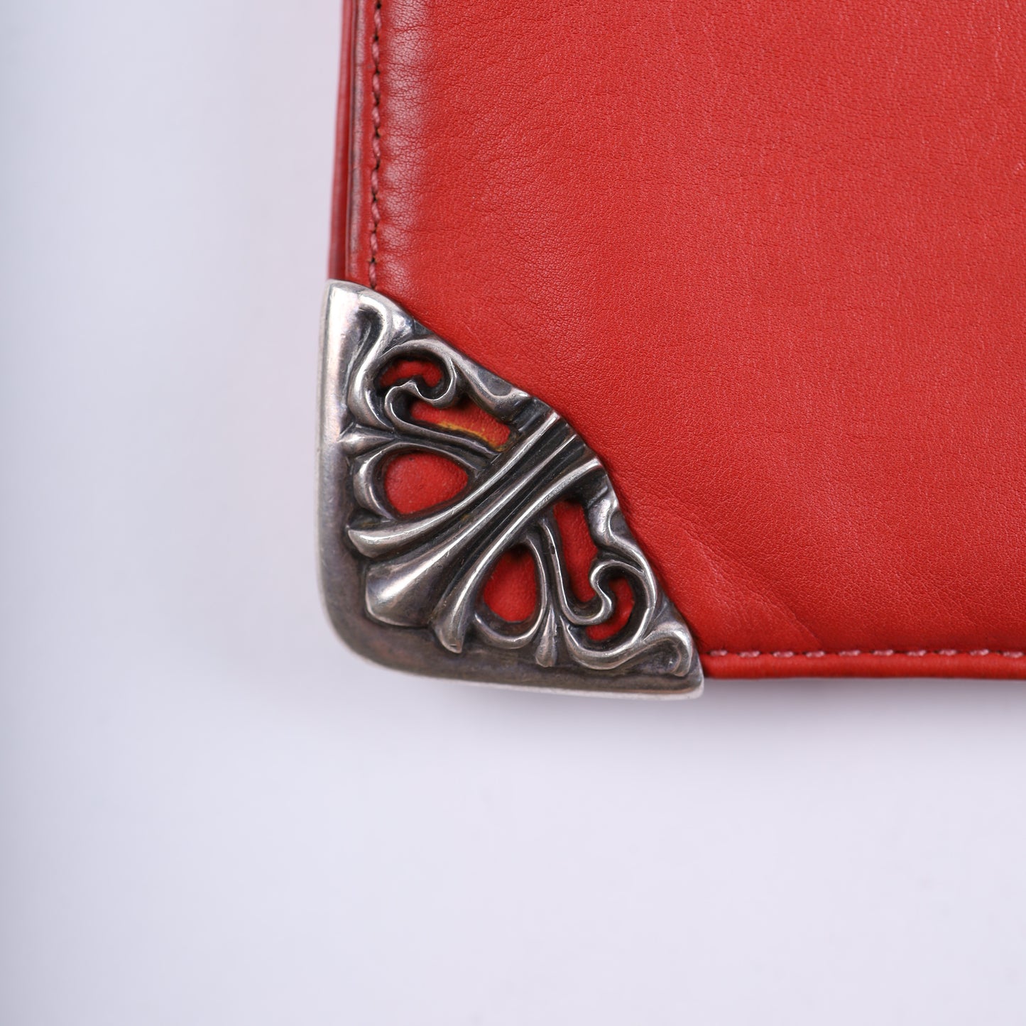 CHROME HEARTS LONG LEATHER WALLET RED