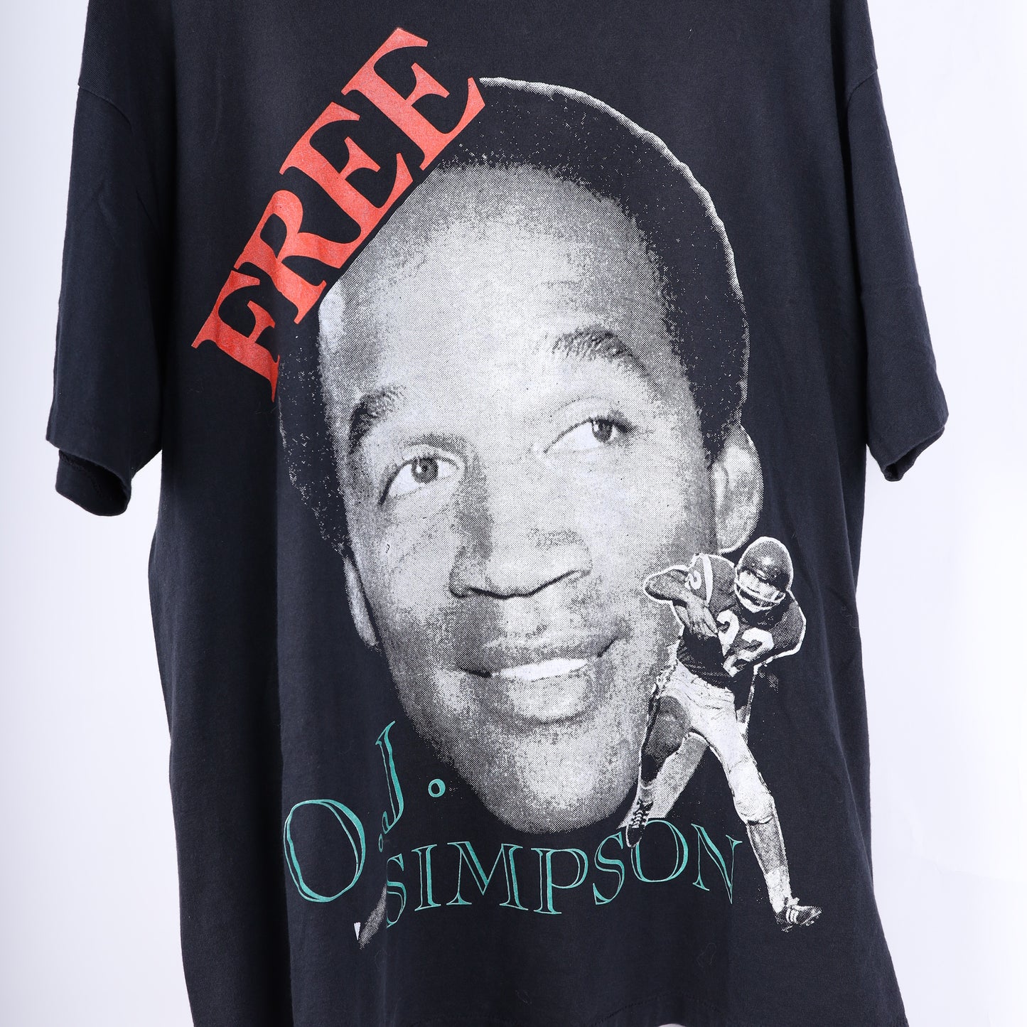 FREE OJ SIMPSON HE WILL ALWAYS BE MY HERO VINTAGE T-SHIRT