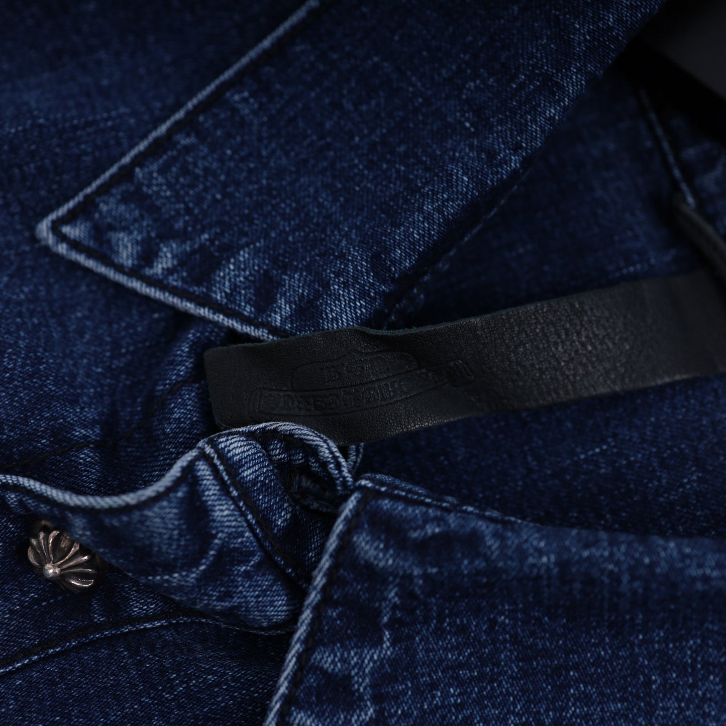 CHROME HEARTS CROSS PATCH SLEEVE DENIM SHIRT