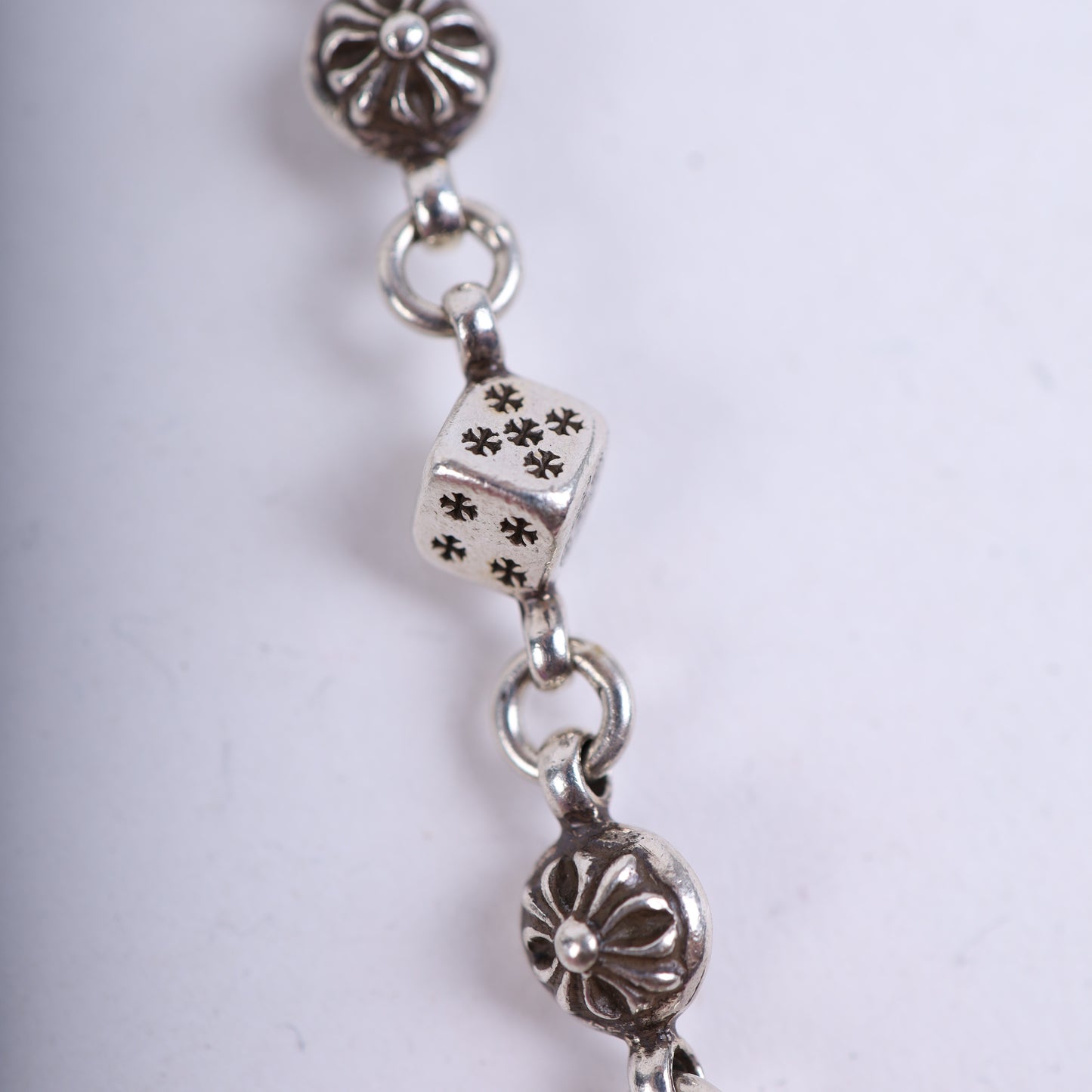 CHROME HEARTS DICE CROSS BALL WALLET CHAIN 26 LINK DOUBLE LOBSTER