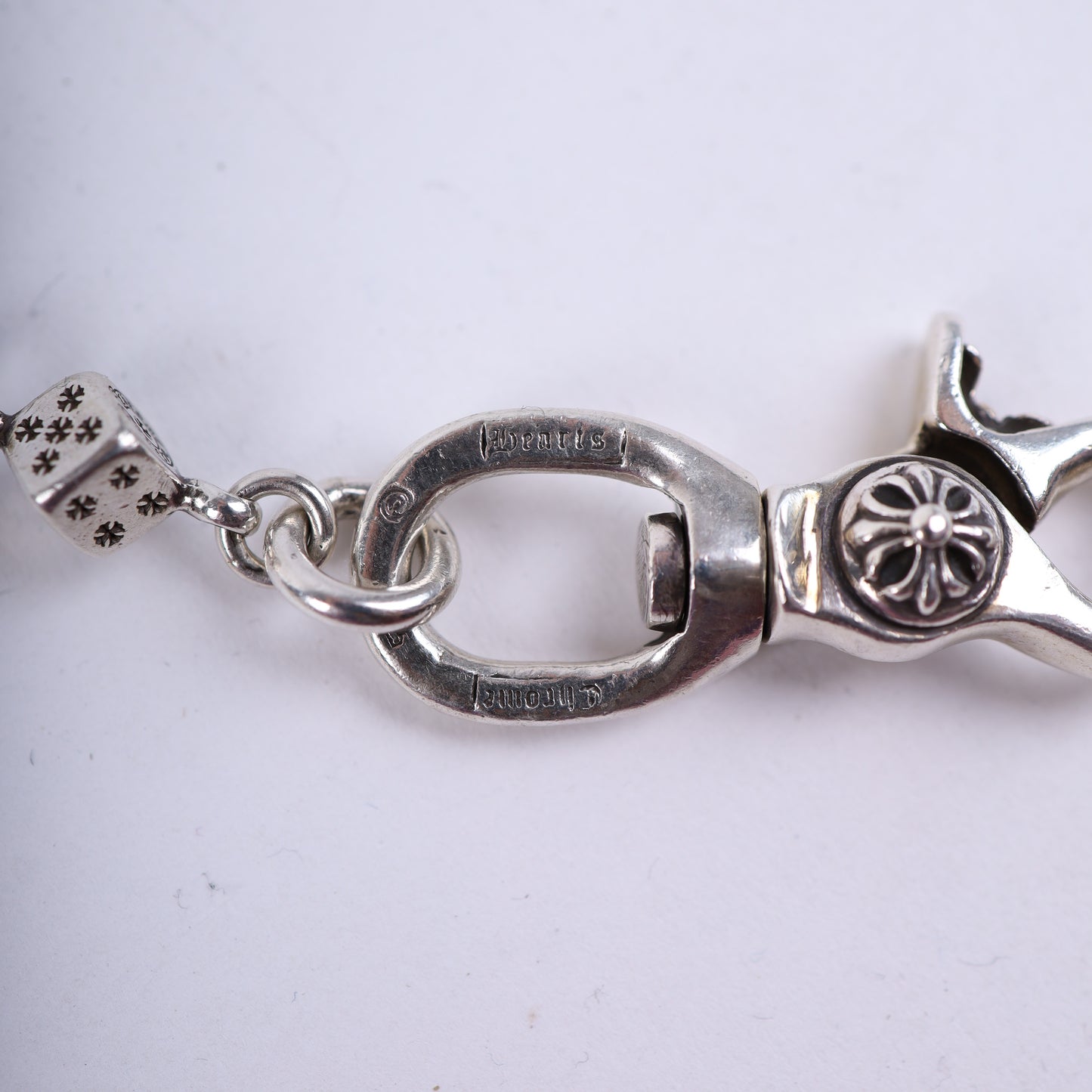 CHROME HEARTS DICE CROSS BALL WALLET CHAIN 26 LINK DOUBLE LOBSTER