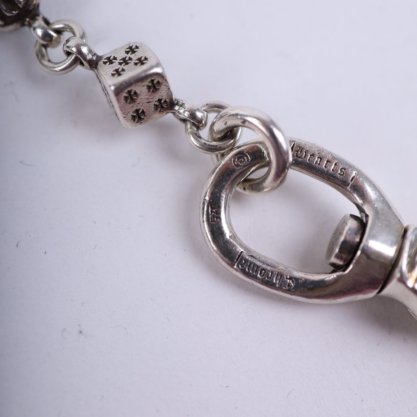 CHROME HEARTS DICE CROSS BALL WALLET CHAIN 26 LINK DOUBLE LOBSTER
