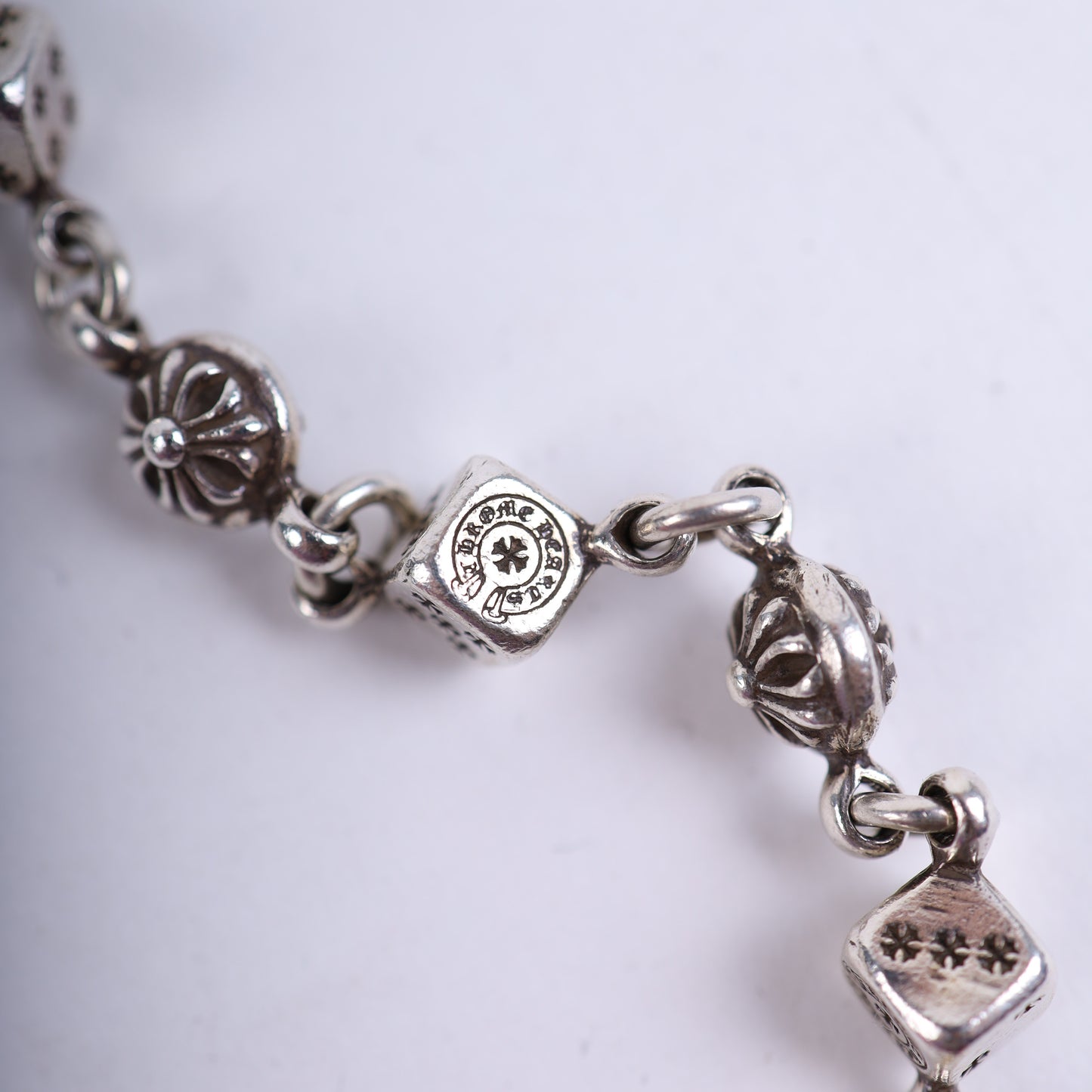 CHROME HEARTS DICE CROSS BALL WALLET CHAIN 26 LINK DOUBLE LOBSTER