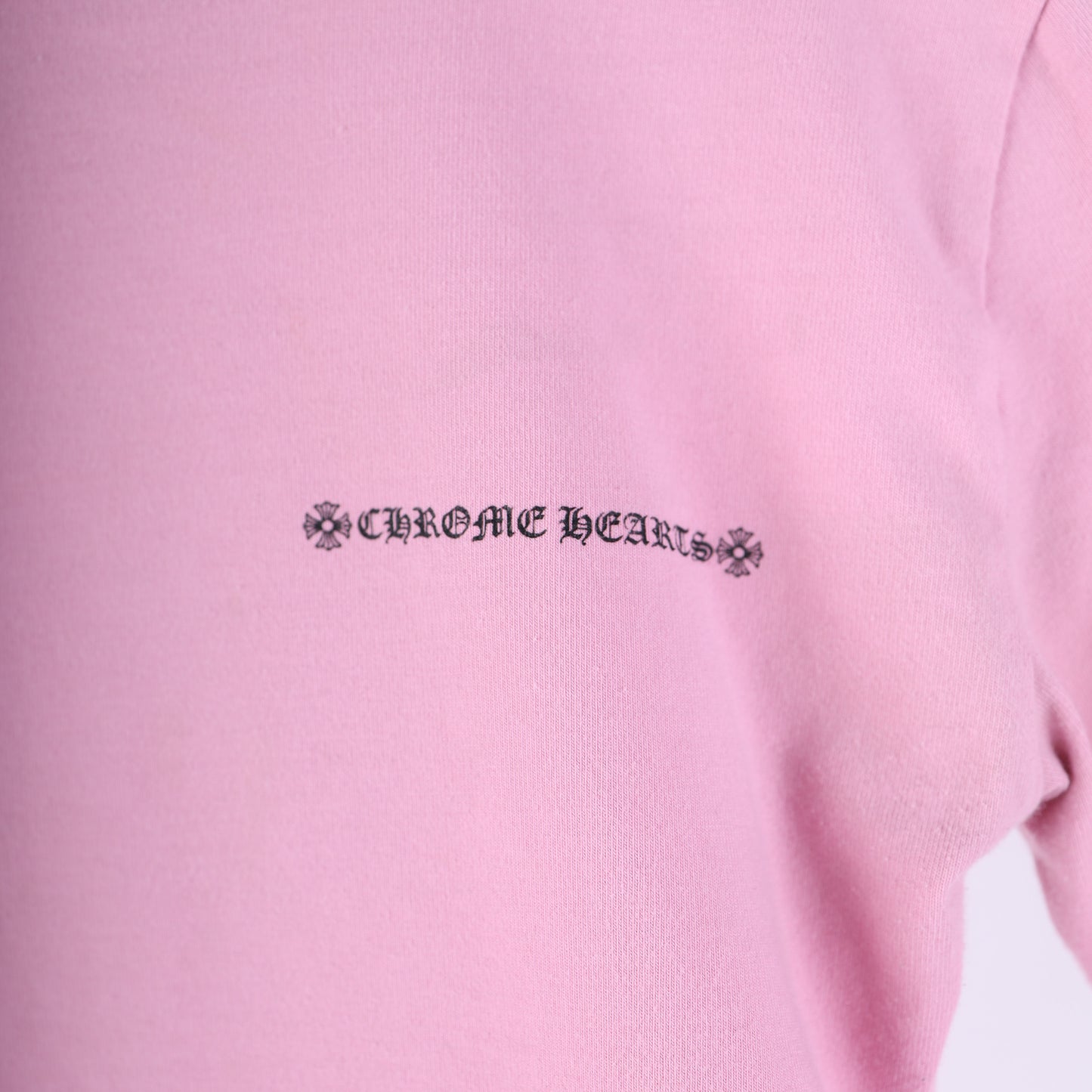 CH MATTY BOY PINK CROP TOP FLAMES