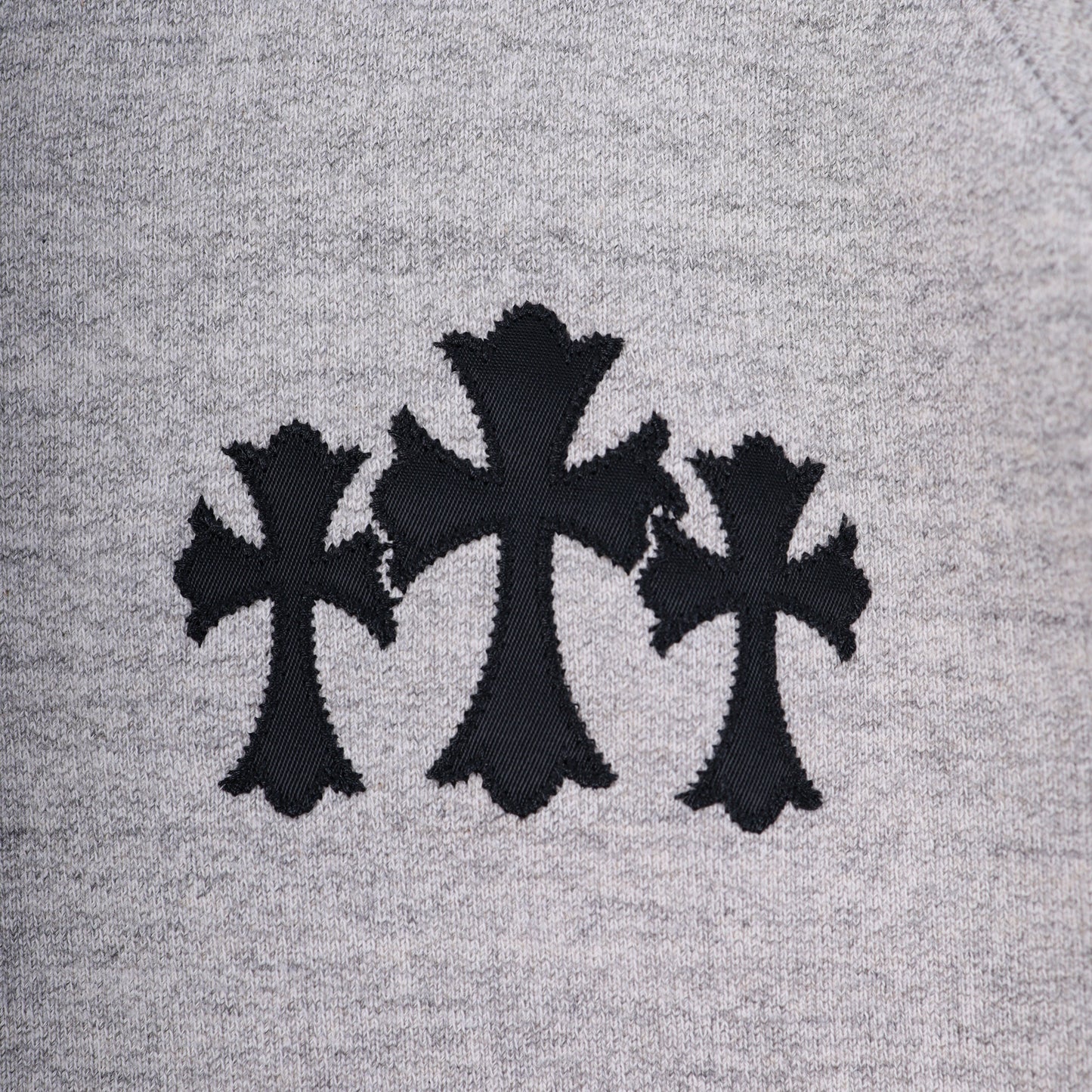 CH CEMETERY BLACK PATCH HEATHER GREY CREWNECK