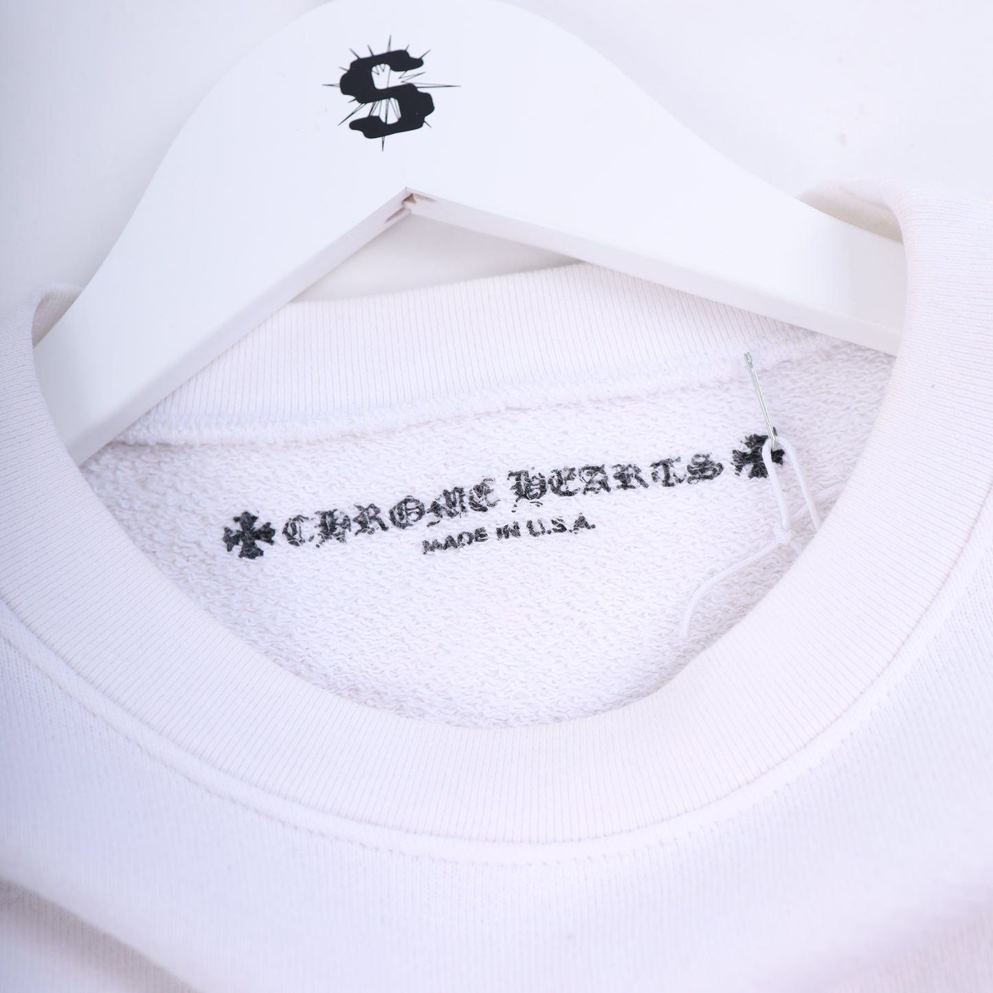 CH WHITE MATTY BOY CREWNECK CLEAR