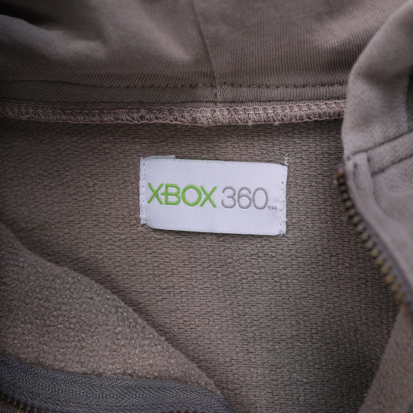 VINTAGE FADED XBOX 360 EMBRODIERED SAGE GREEN ZIP HOODIE