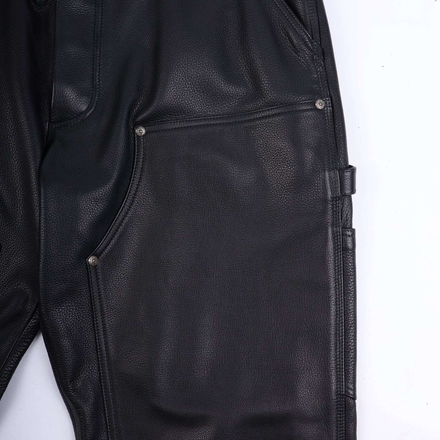 Chrome Hearts Leather Double Knee Carpenter Pants