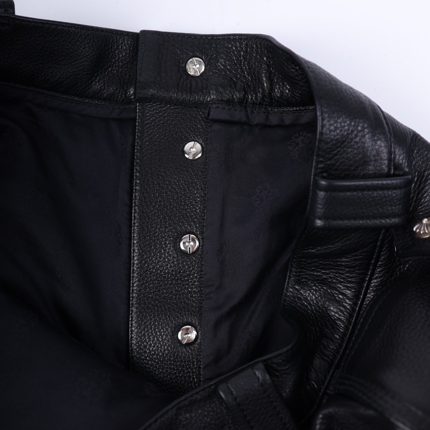 Chrome Hearts Leather Double Knee Carpenter Pants