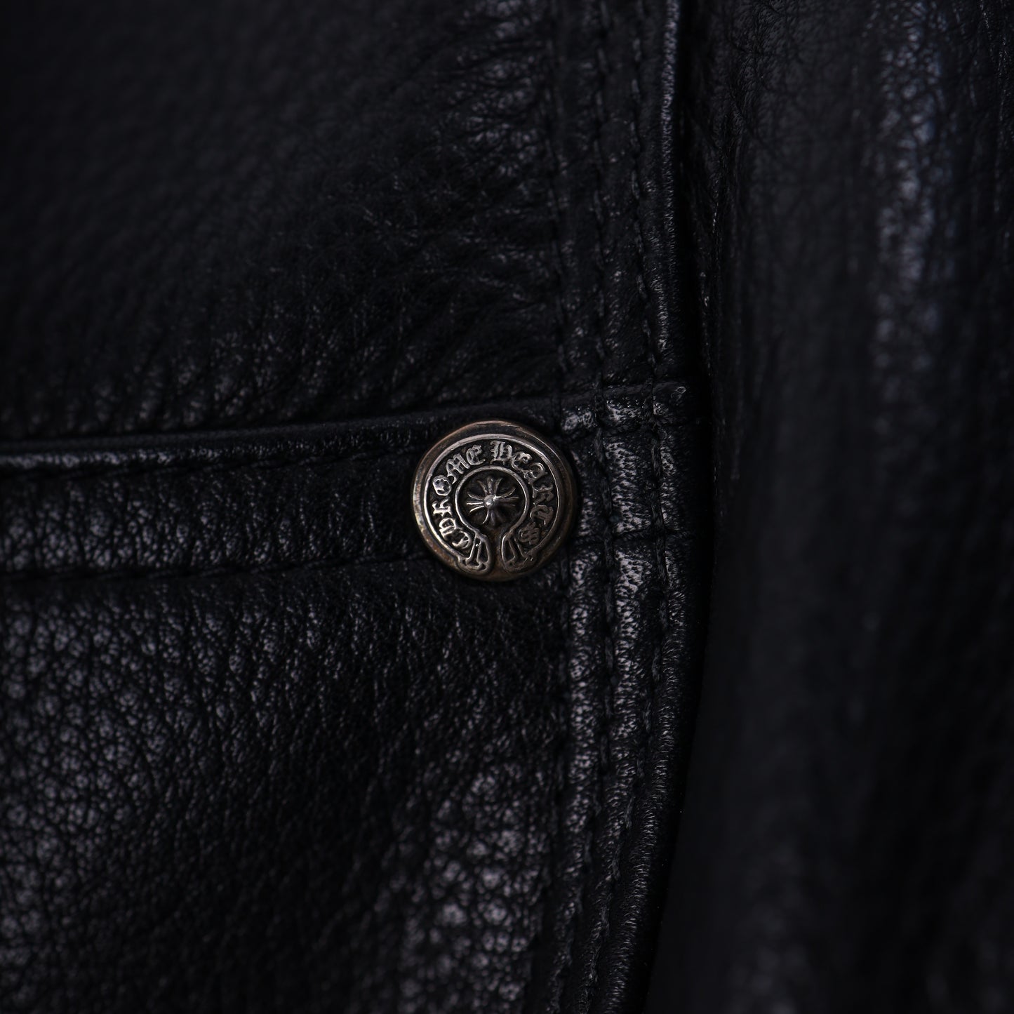 Chrome Hearts Leather Double Knee Carpenter Pants